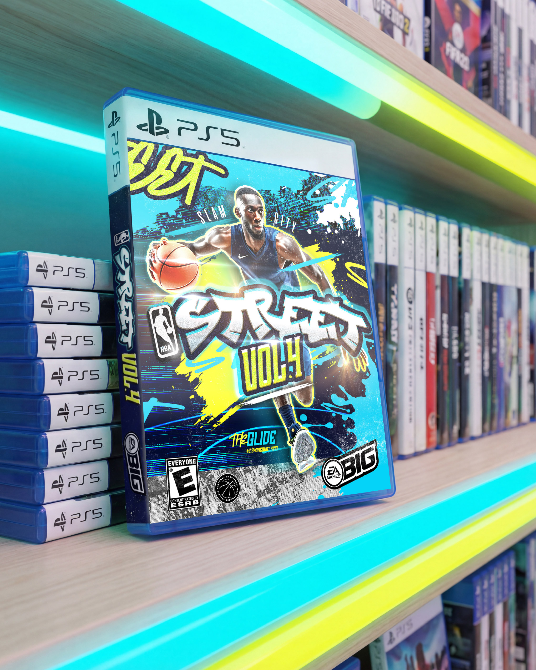 Standard PlayStation retail packaging mockup showcasing how the cover would appear on physical shelves. Focused on realism, branding balance, and readability within a commercial retail environment