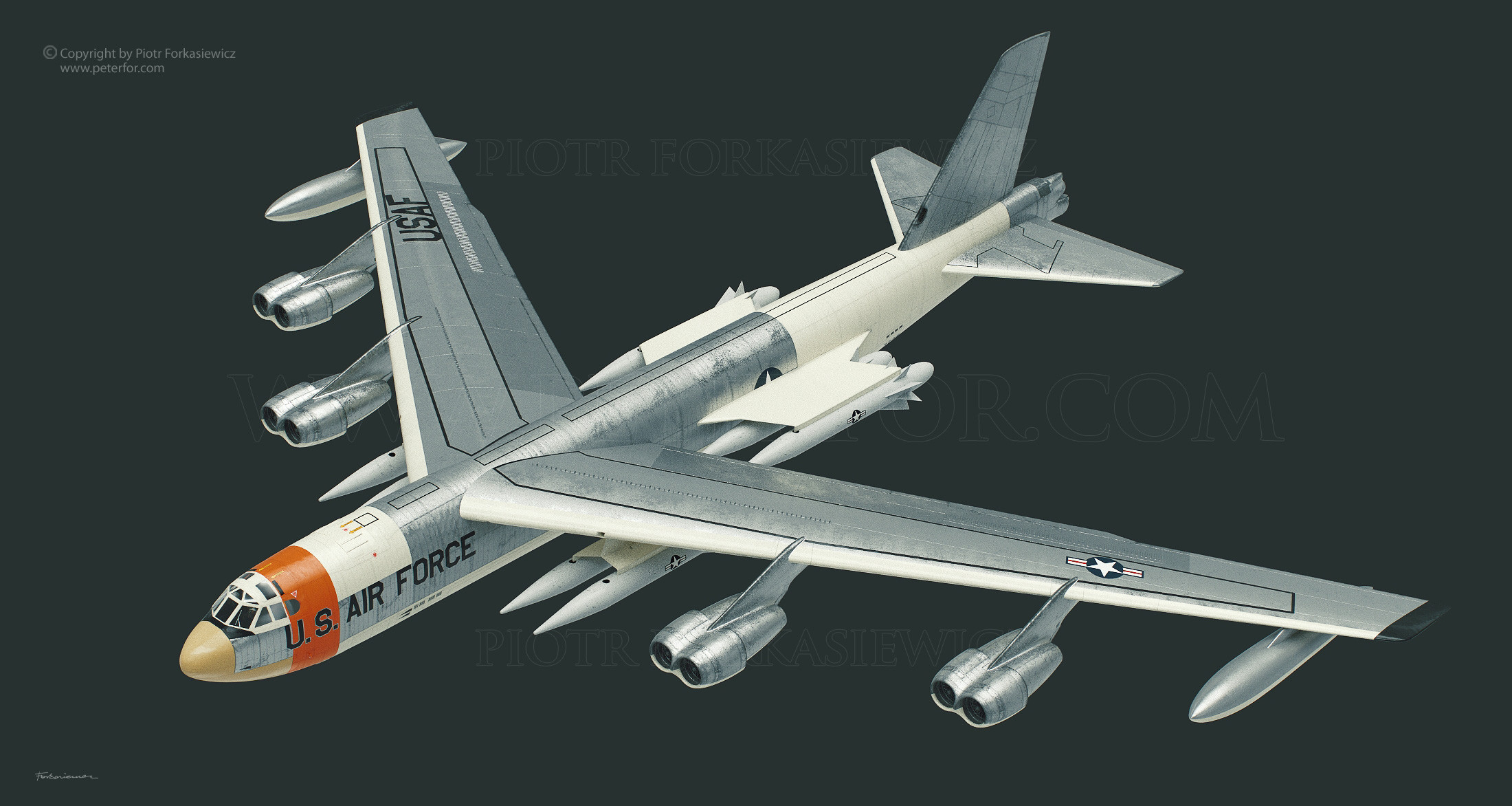 B-52H with Skybolt missiles (render not included in the book)
