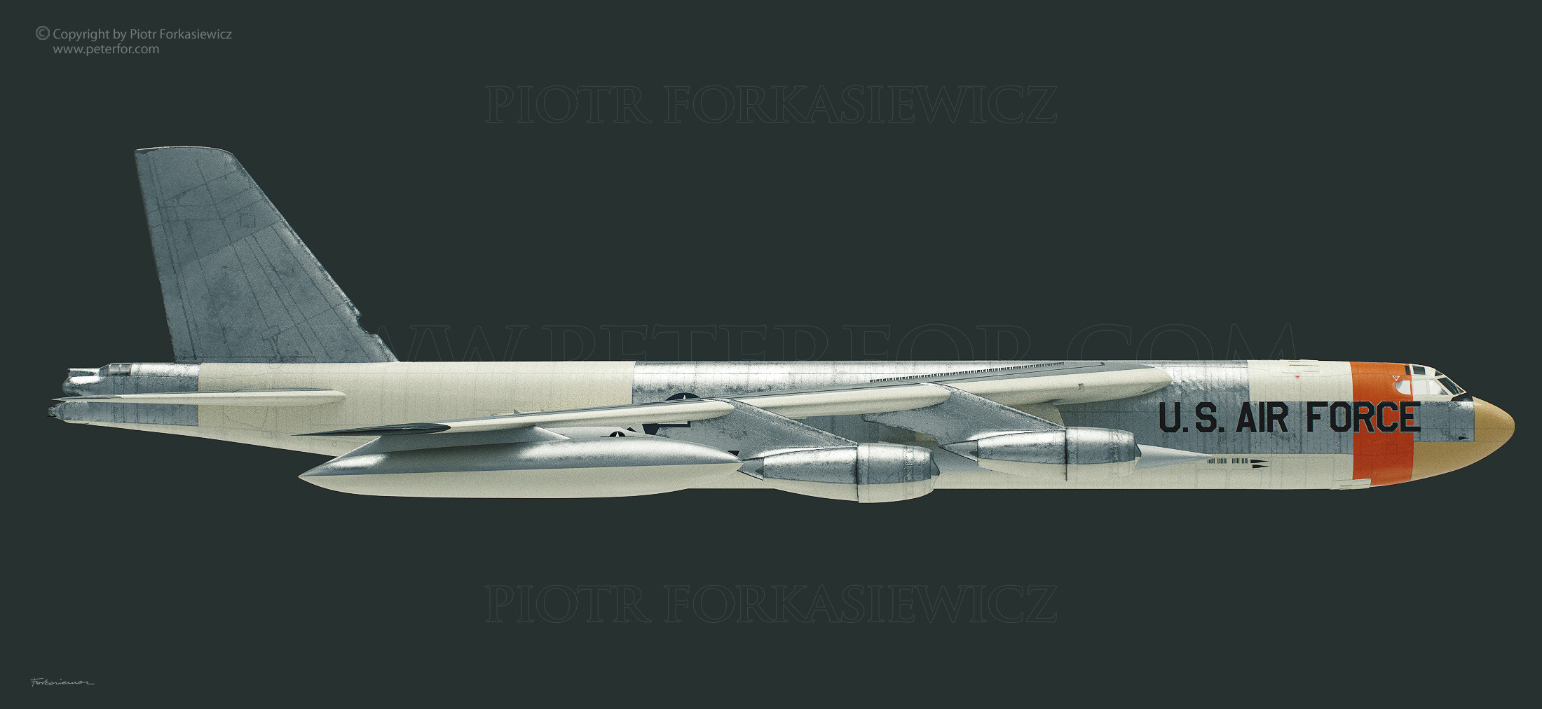 B-52H with Skybolt missiles (render not included in the book)