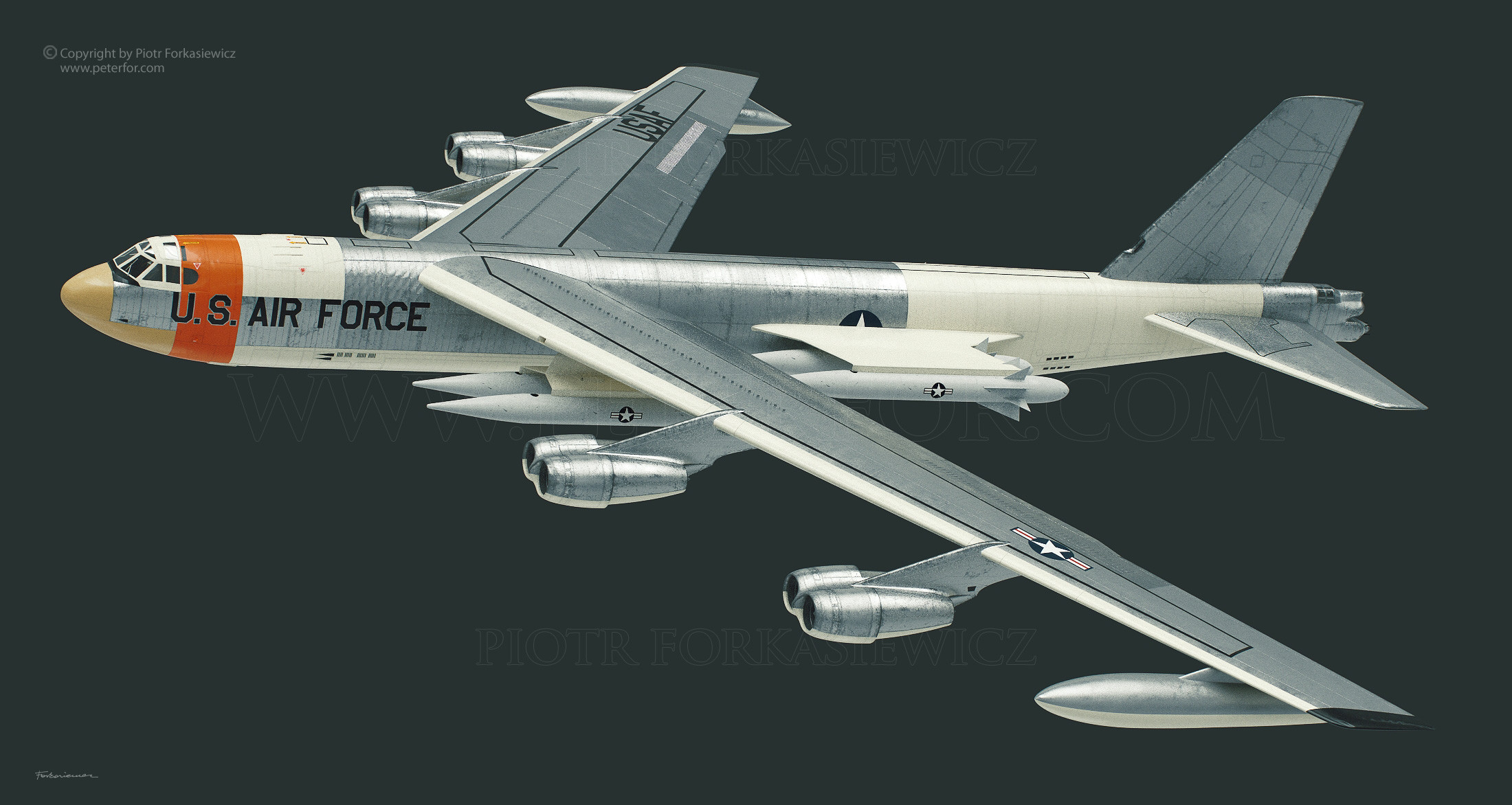 B-52H with Skybolt missiles (render not included in the book)