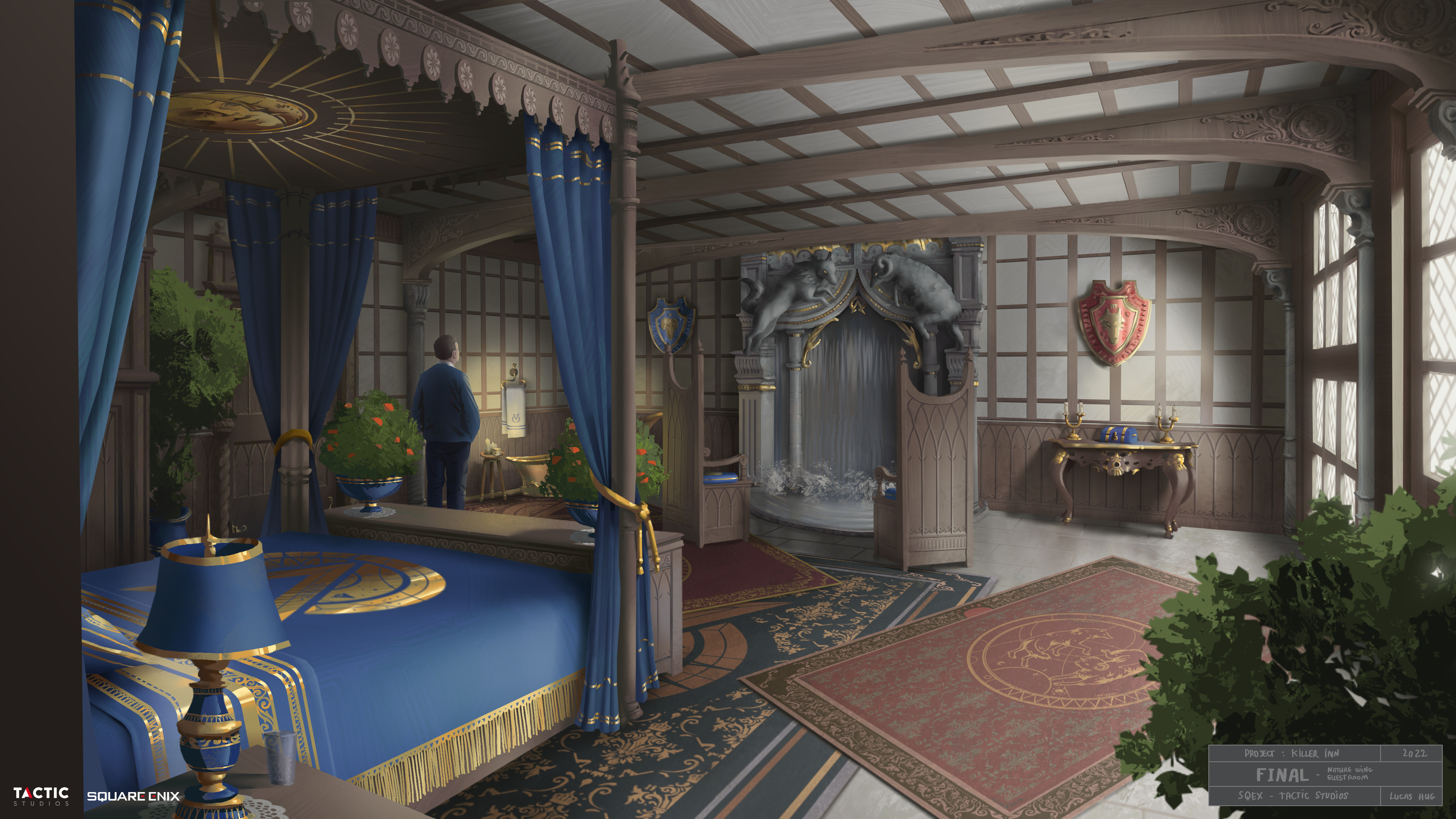 Guestroom design for the Solarium wing level.