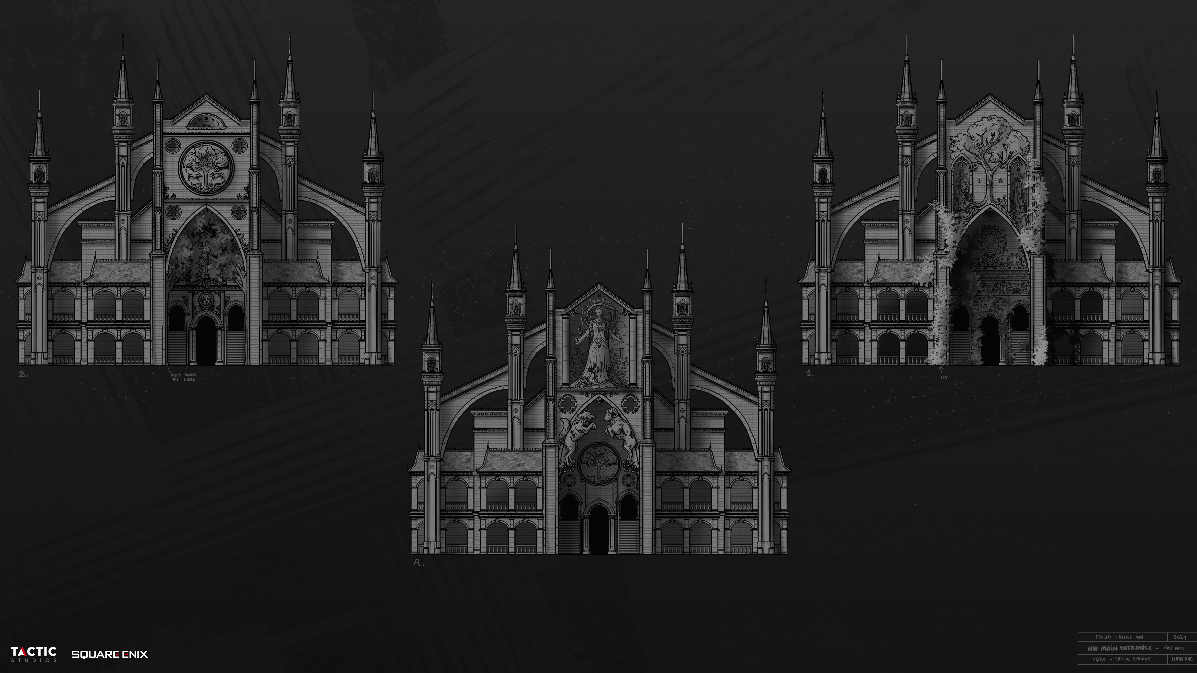 Exterior facade of the banquet-hall in Solarium wing level.