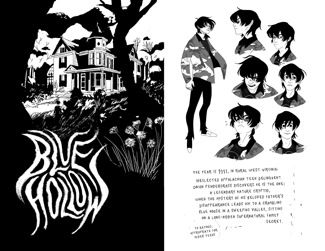 BLue Hollow SPX zine intro page.