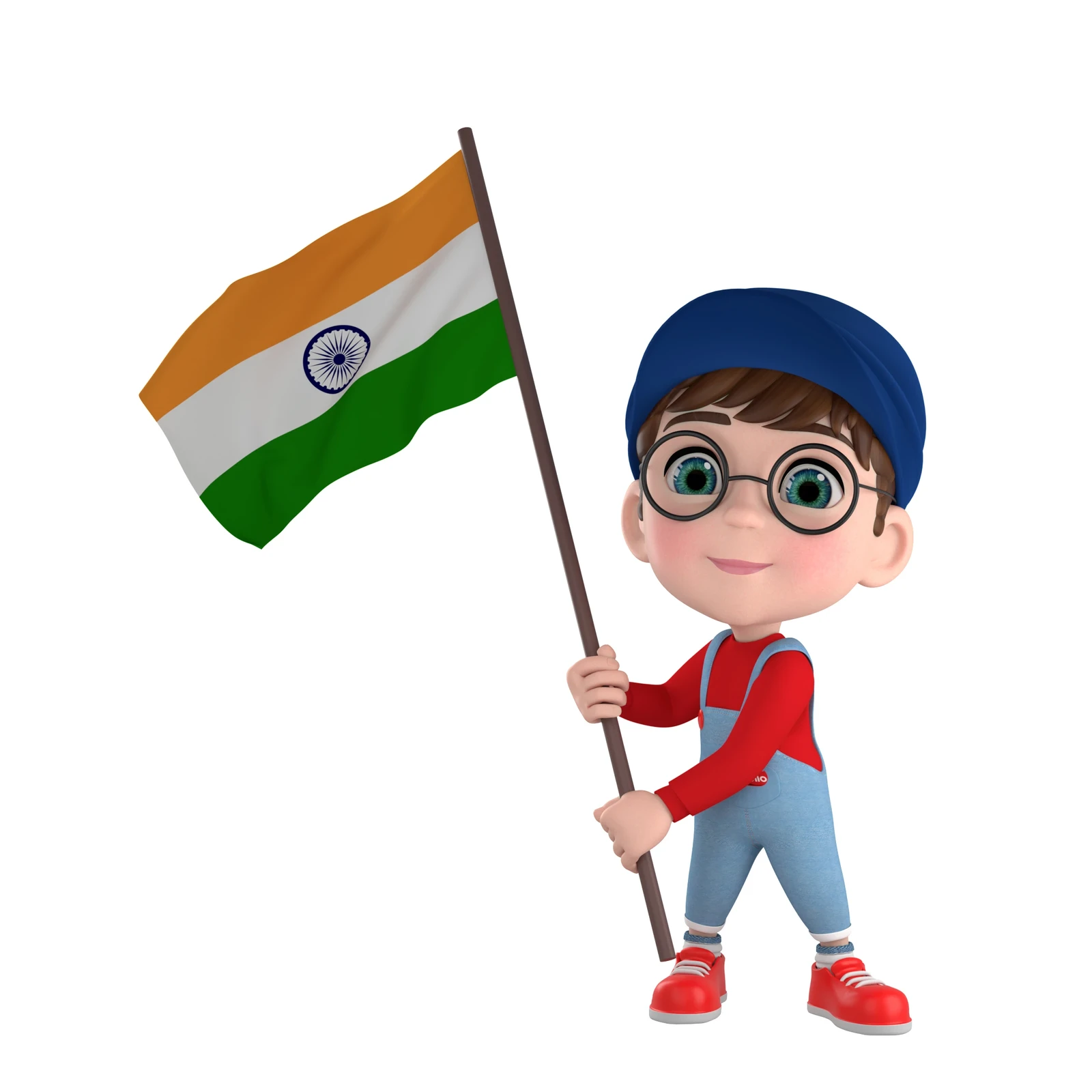 Mascot with Indian Flag 