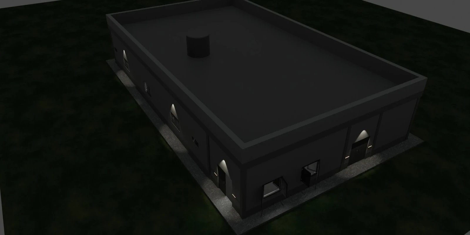 I added a rim to the roof, a cornice that serves both to give more character to the facade and to be used in some part of the gameplay: security personnel, surveillance, snipers, rooftop escapes, or even a landing zone for a helicopter. 