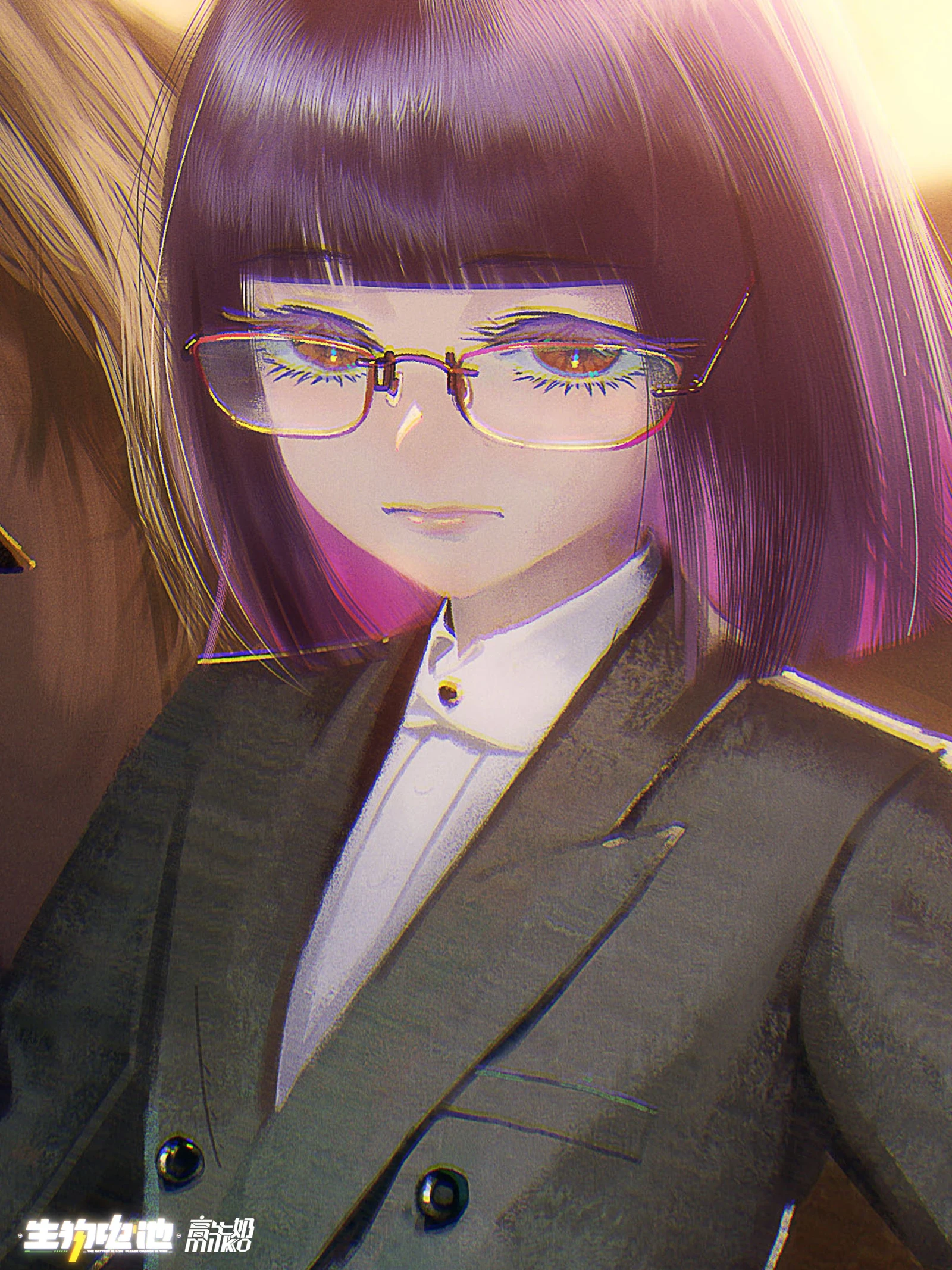 Eye Contact &amp; Optic Details - Diamond-cut lens with ruby-tinted edges.