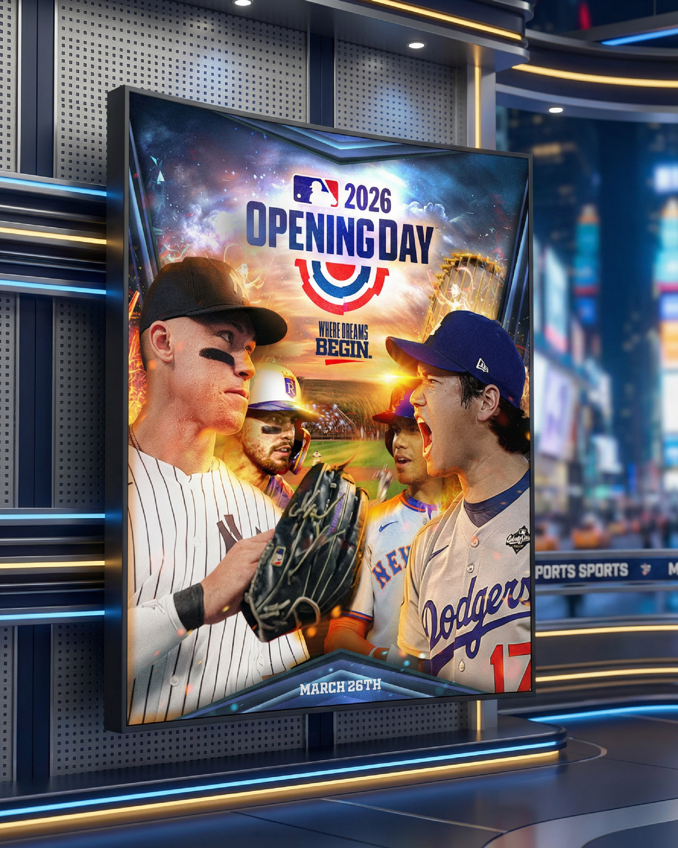 Large-format studio screen adaptation demonstrating broadcast-ready scalability