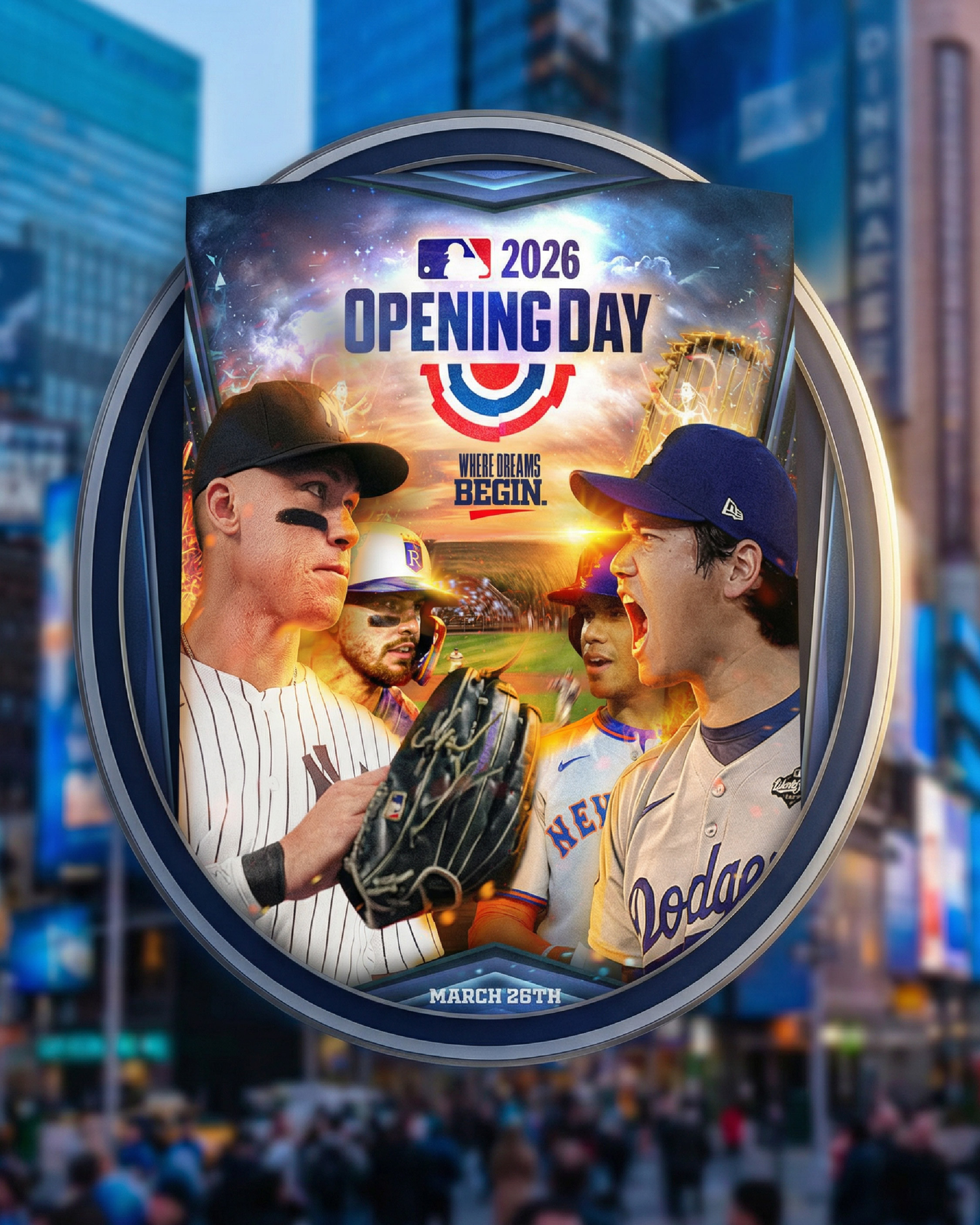 Alternate circular display treatment inspired by modern sports network visual systems