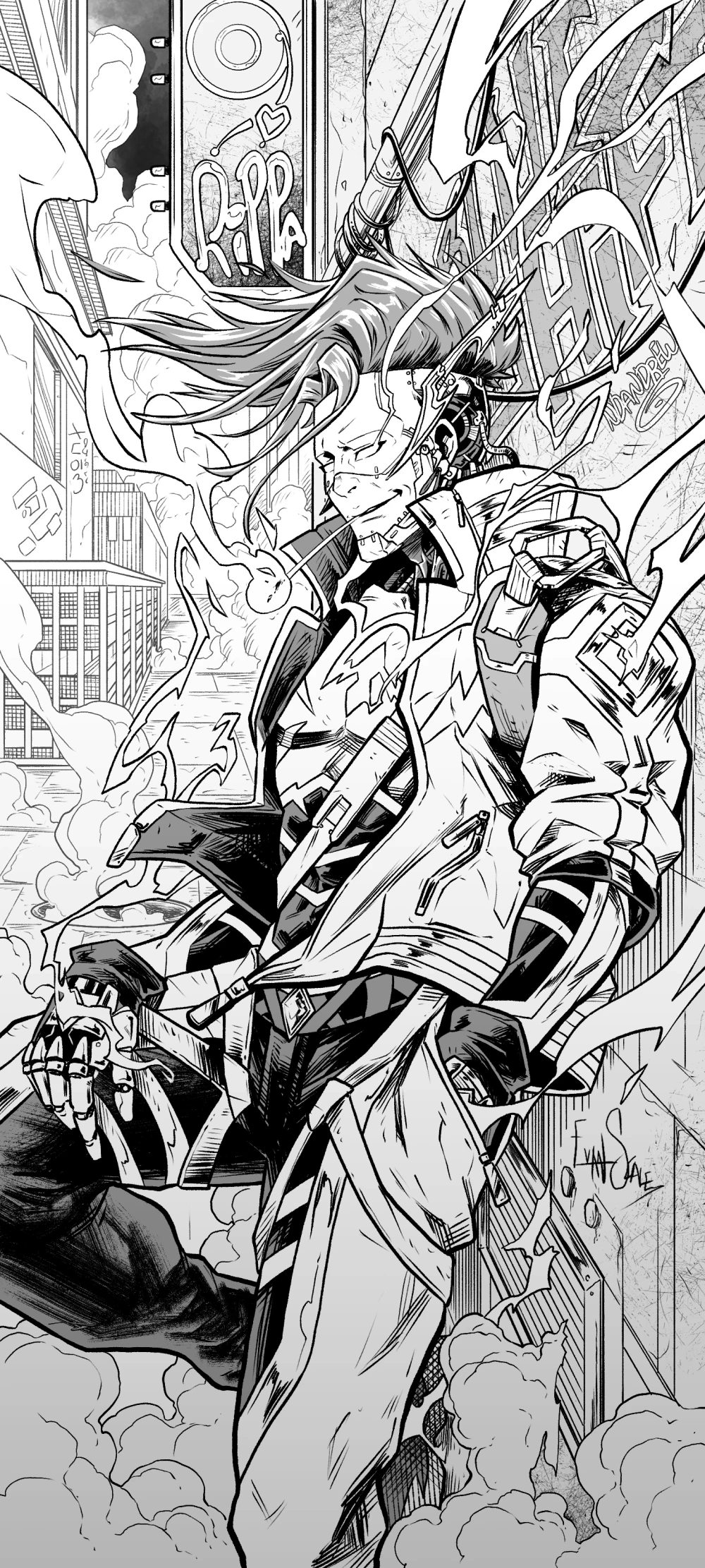 Blue Shift - Cyberpunk Fanart