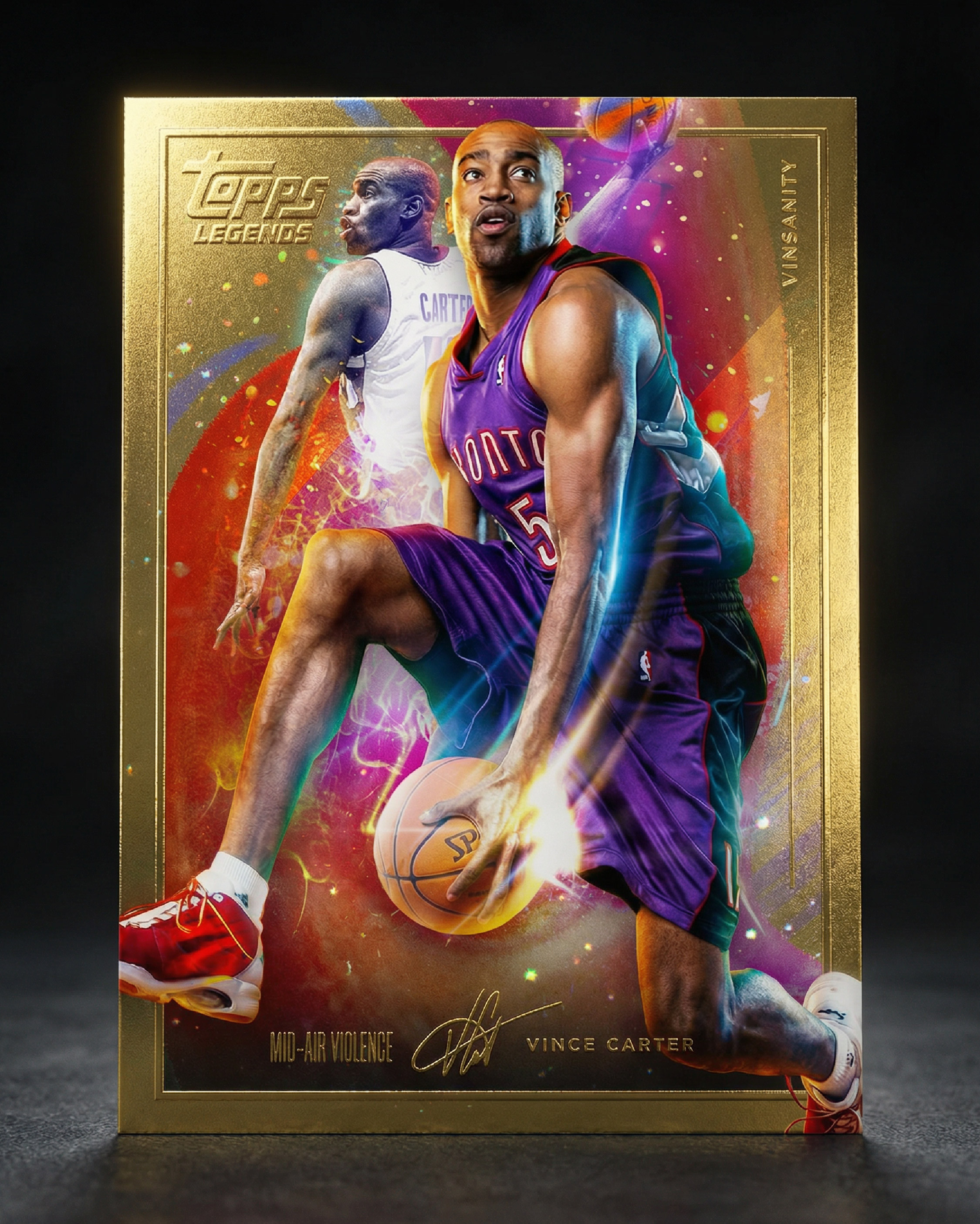 A luxury gold embossed version celebrating Carter’s legacy, inspired by high-end Hall of Fame style trading card releases