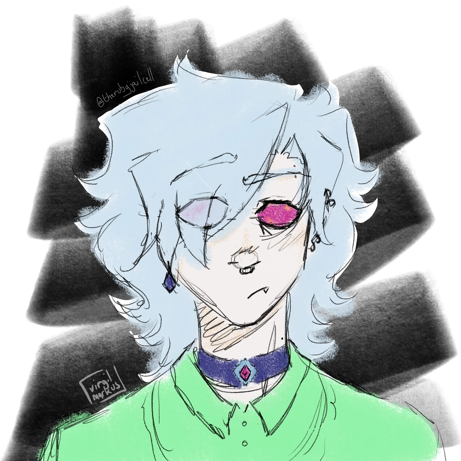 Original sketch of Kohr’ry as their previous token and visual reference. Made in 2025.