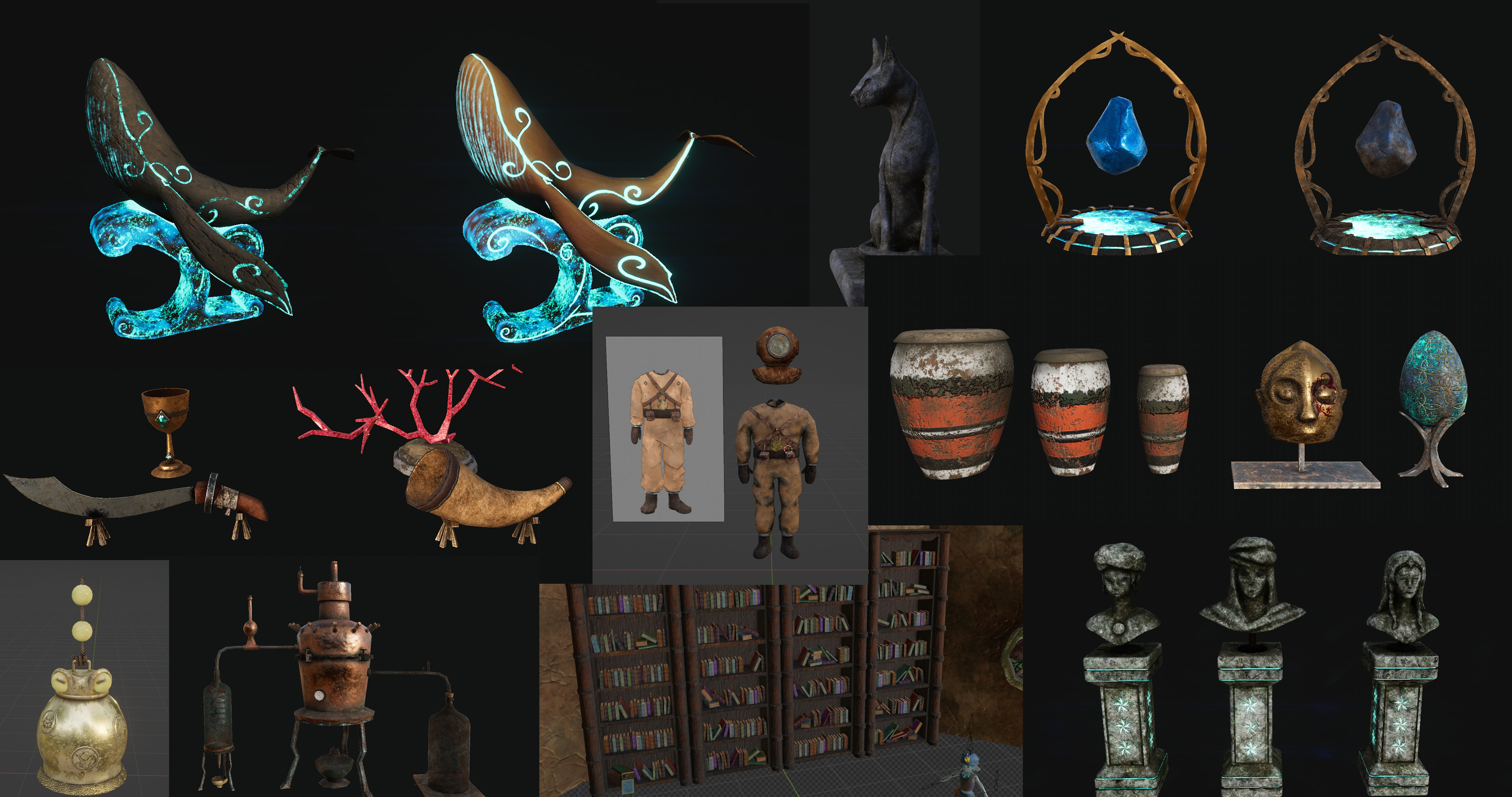 Some samples of assets created for the project