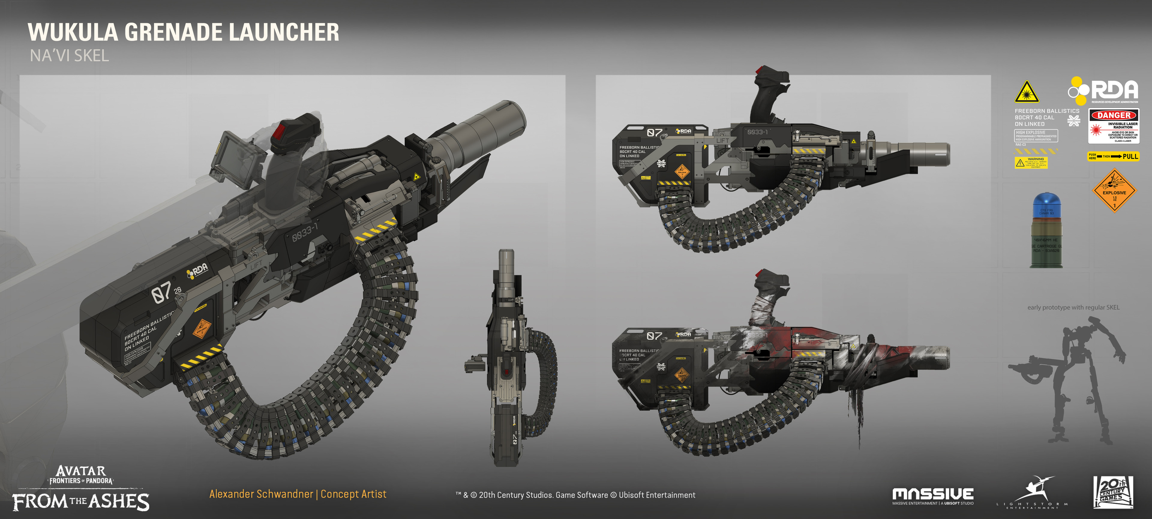 Visdev for modded grenade launcher based on block mesh as well as ash treatment
