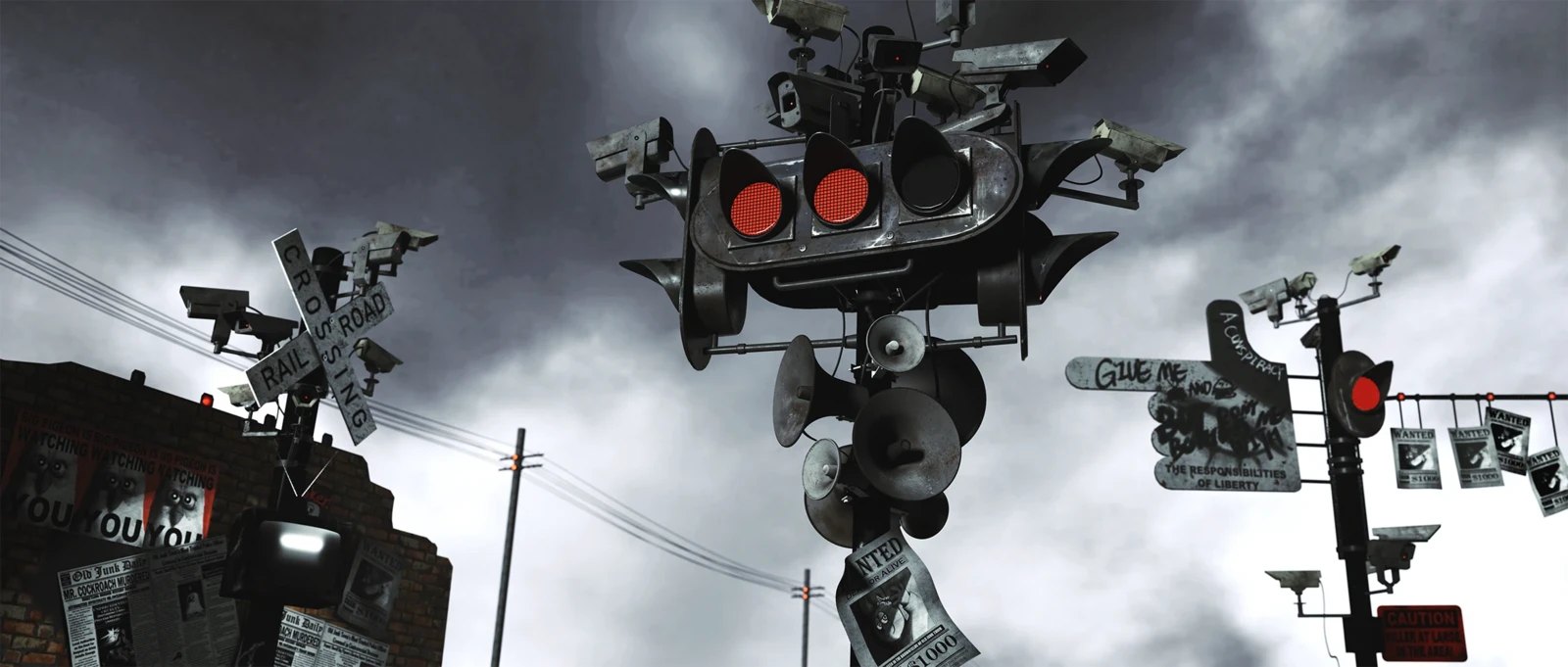 Dystopian Surveillance World | Opening Sequence for Afternoon Frenzy in Old Junk Town