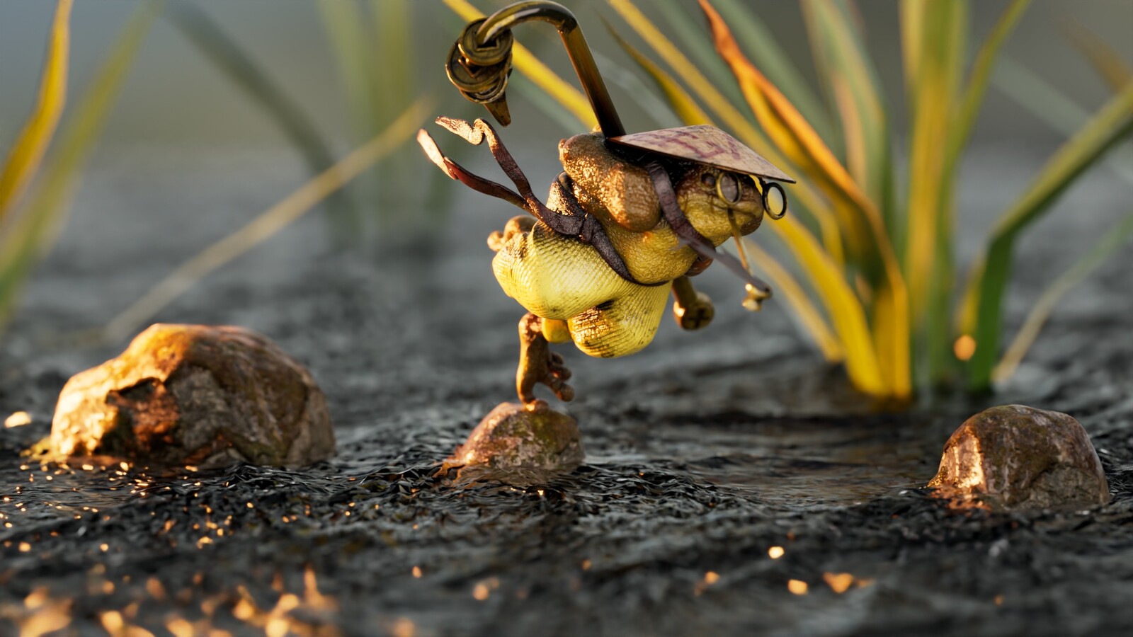 at this stage I rework the frogs textures in Sub P as I wasn't quite happy with the og