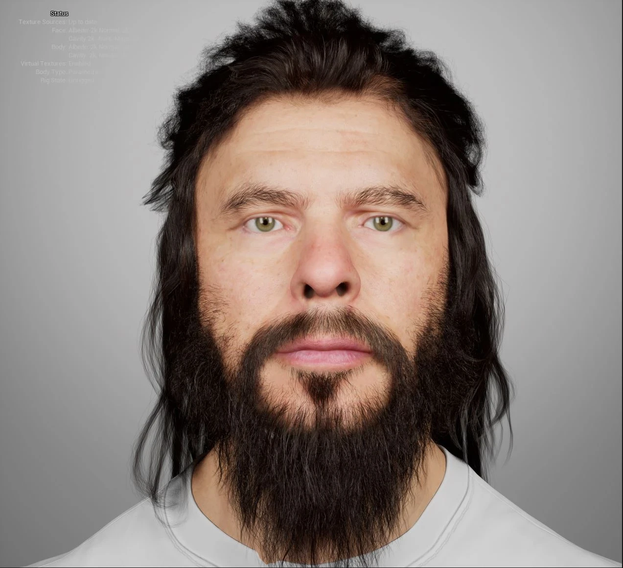 integration with unreal, hair template . work in progress of real time render Look development