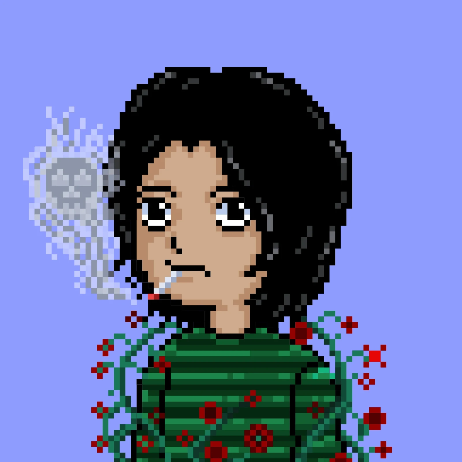 male smoking pixel art profile pictute