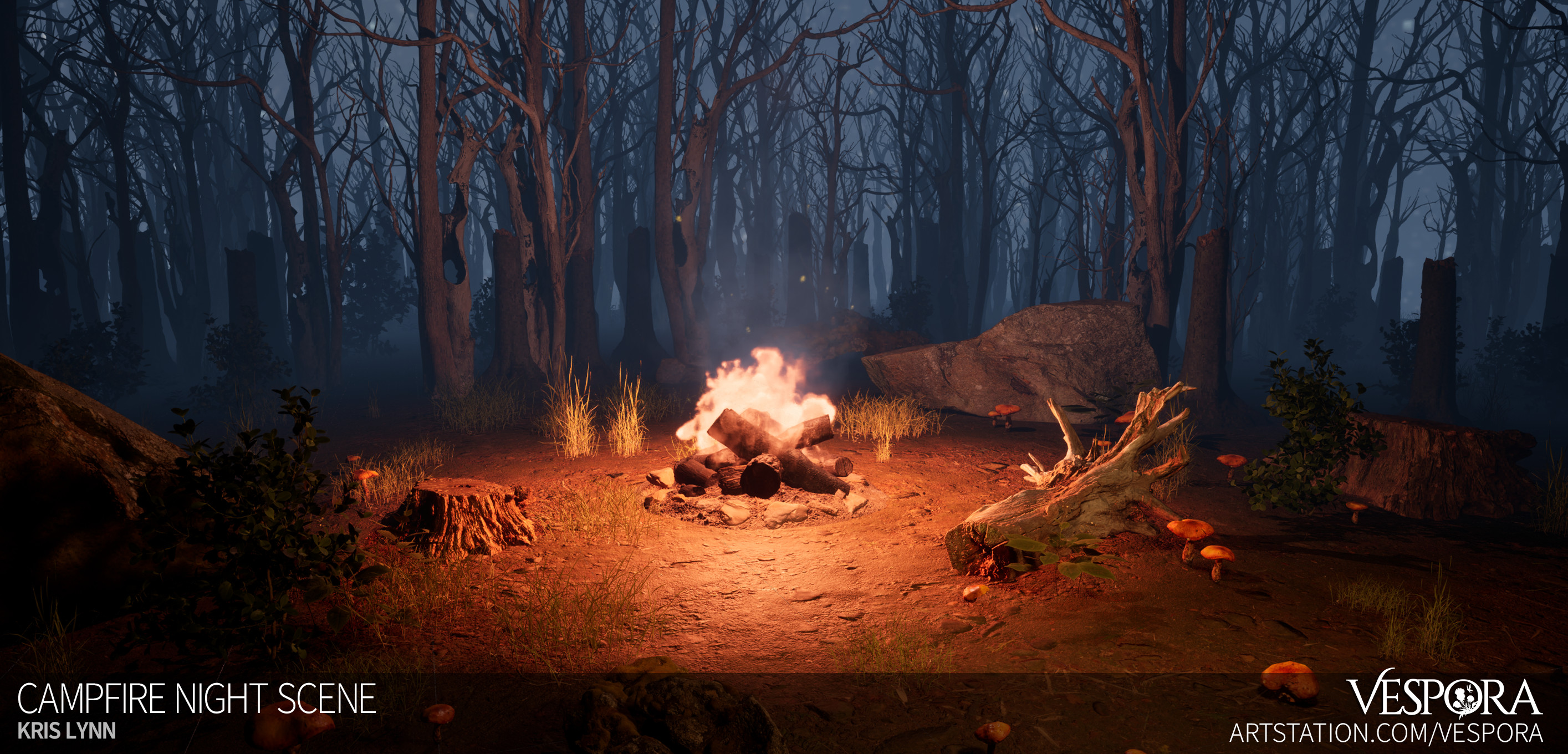 Week 4 - Niagara Fire Effect Setup &amp; Scene Building