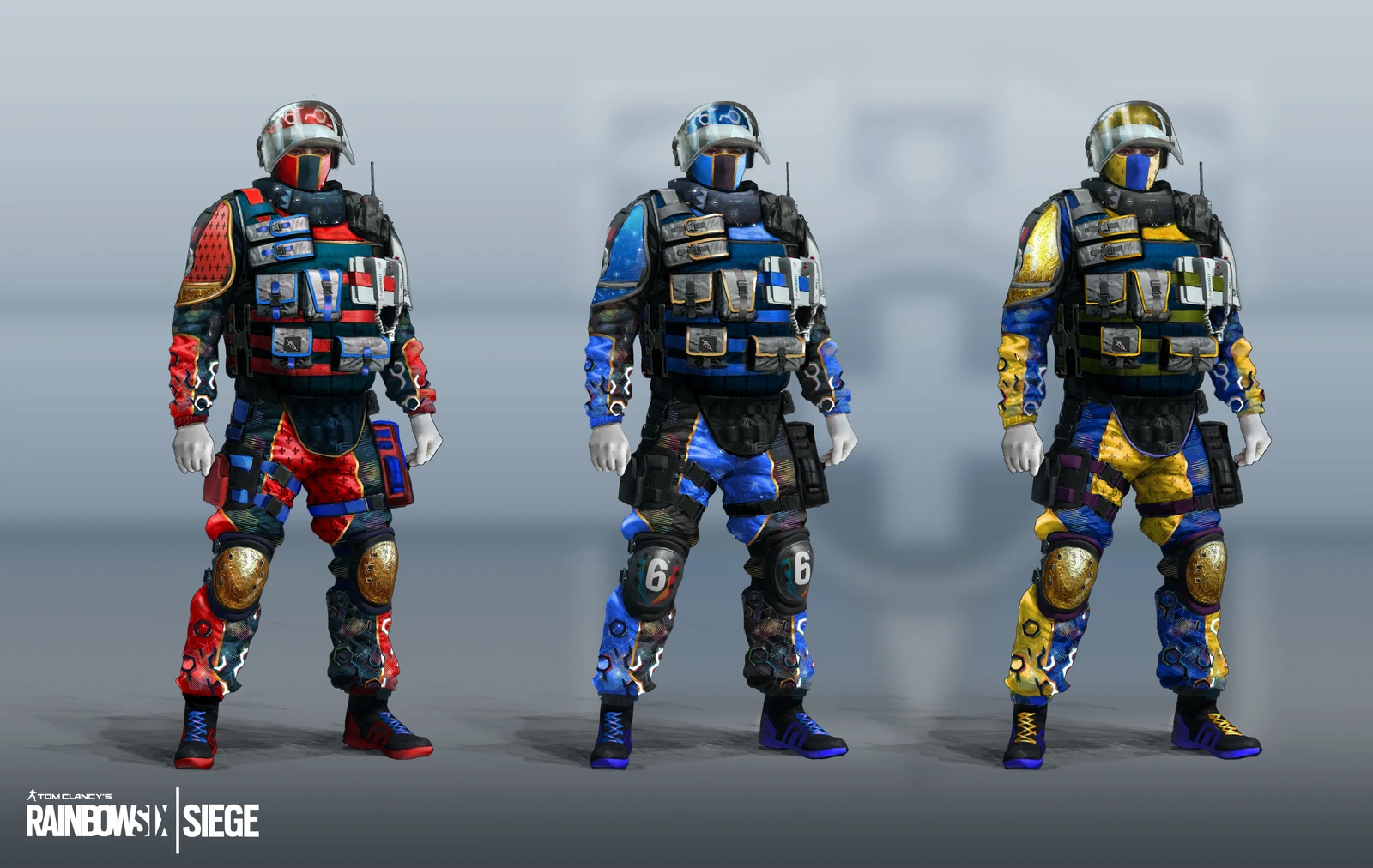 Previous iterations of the skins. 