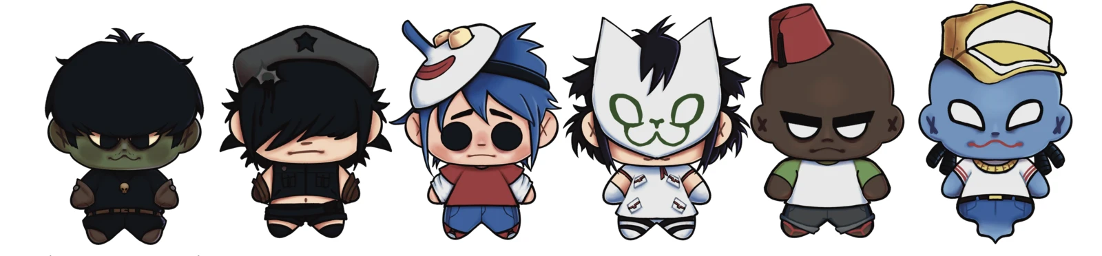 Gorillaz Inspired Chibis