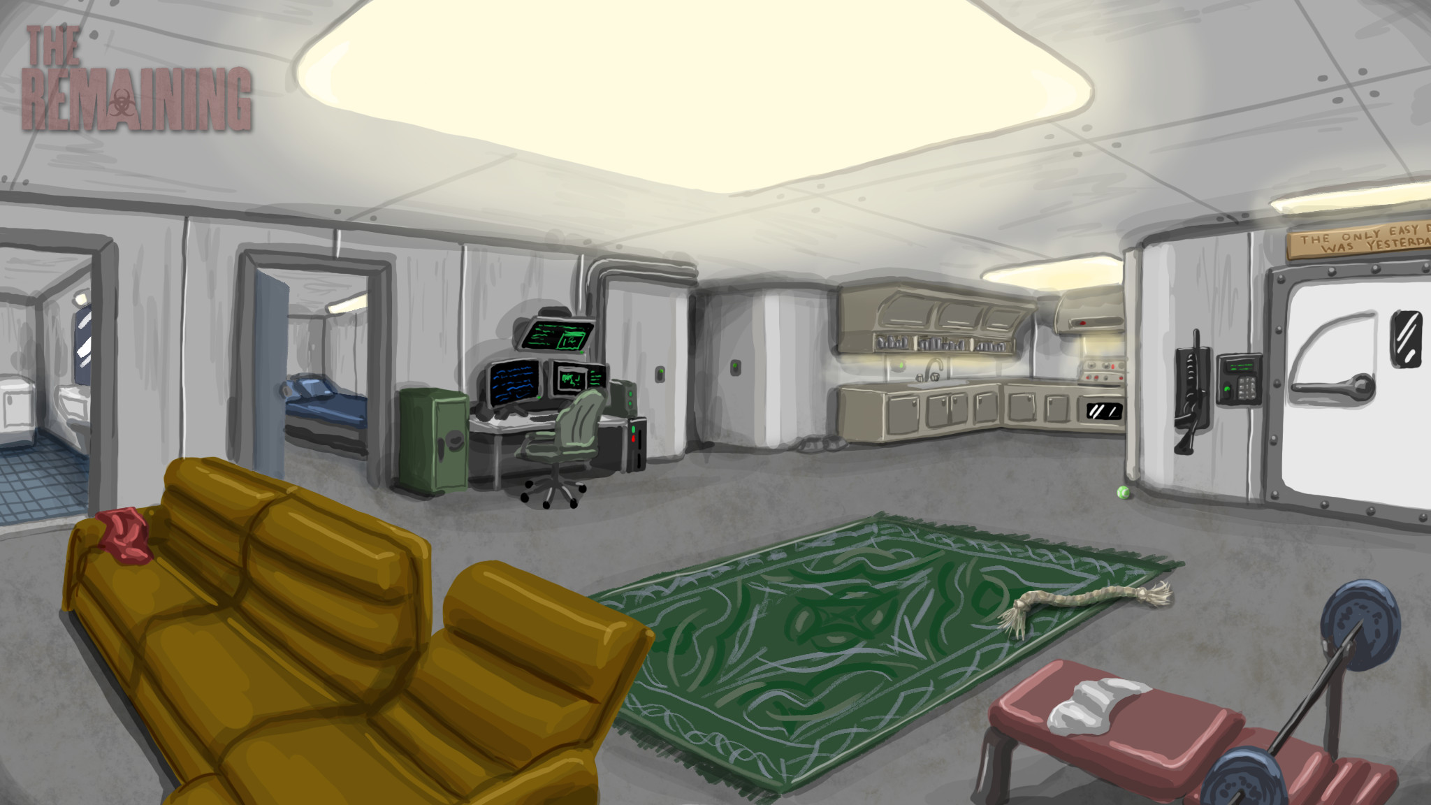 Lee's bunker with logo.