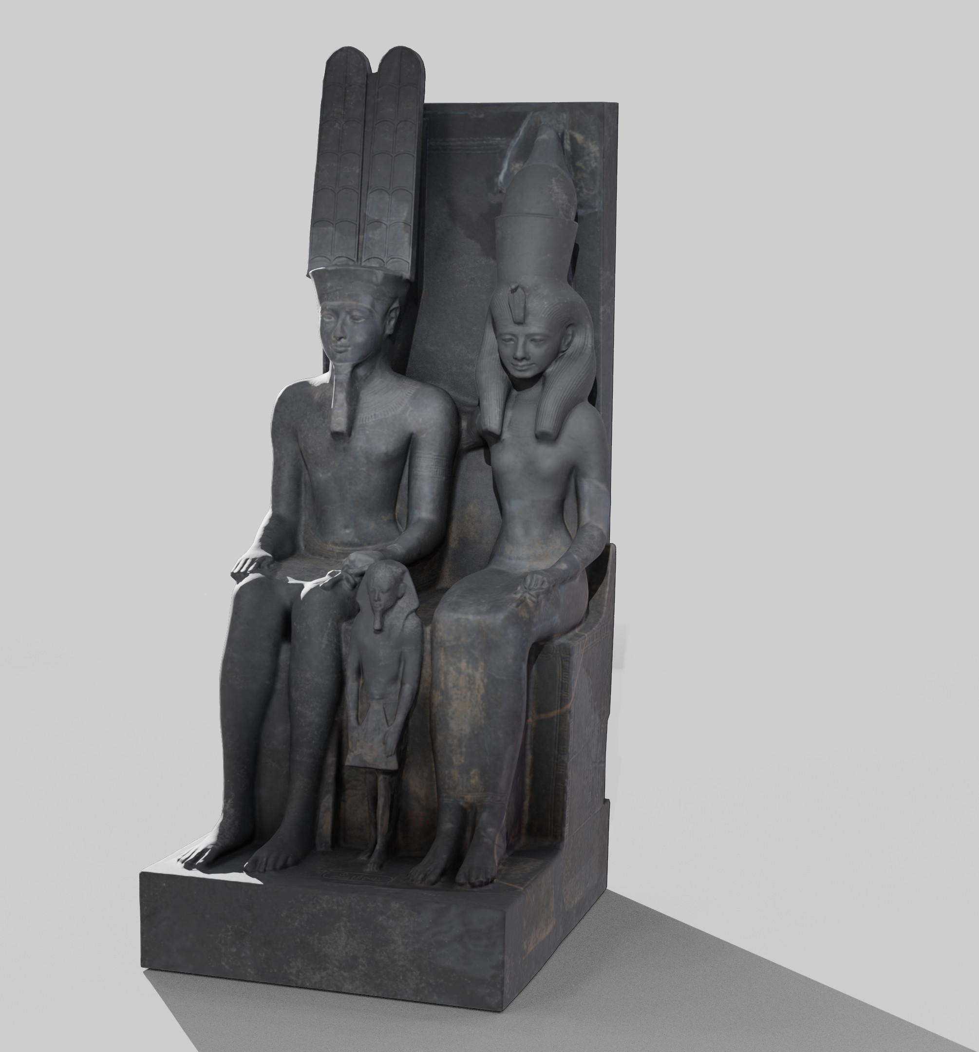 Restored version of Senusret Statue sculpted in Zbrush