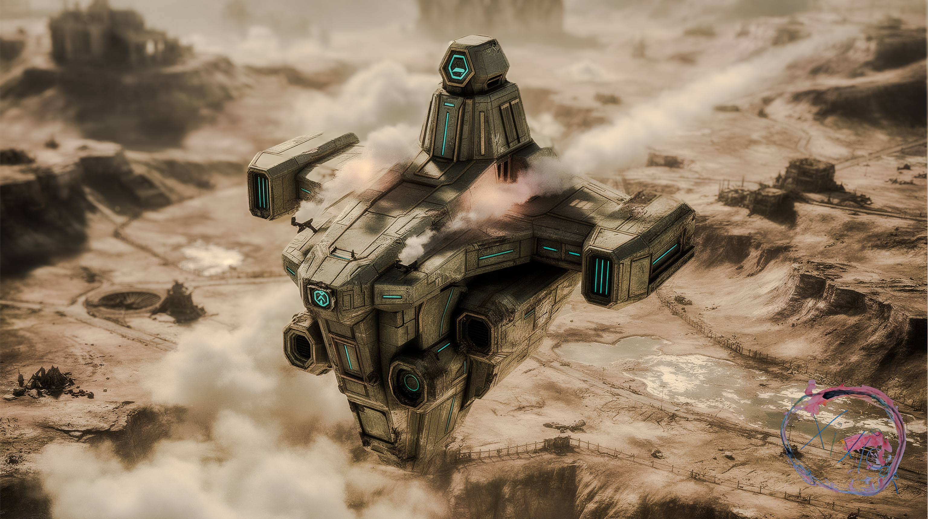 The colossal hover airship arrives with presence already established. Three rotor systems and four ways of combining projectiles in multiple sizes and speeds let it shift tempo mid-operation, from transport-scale movement to airborne domination.
