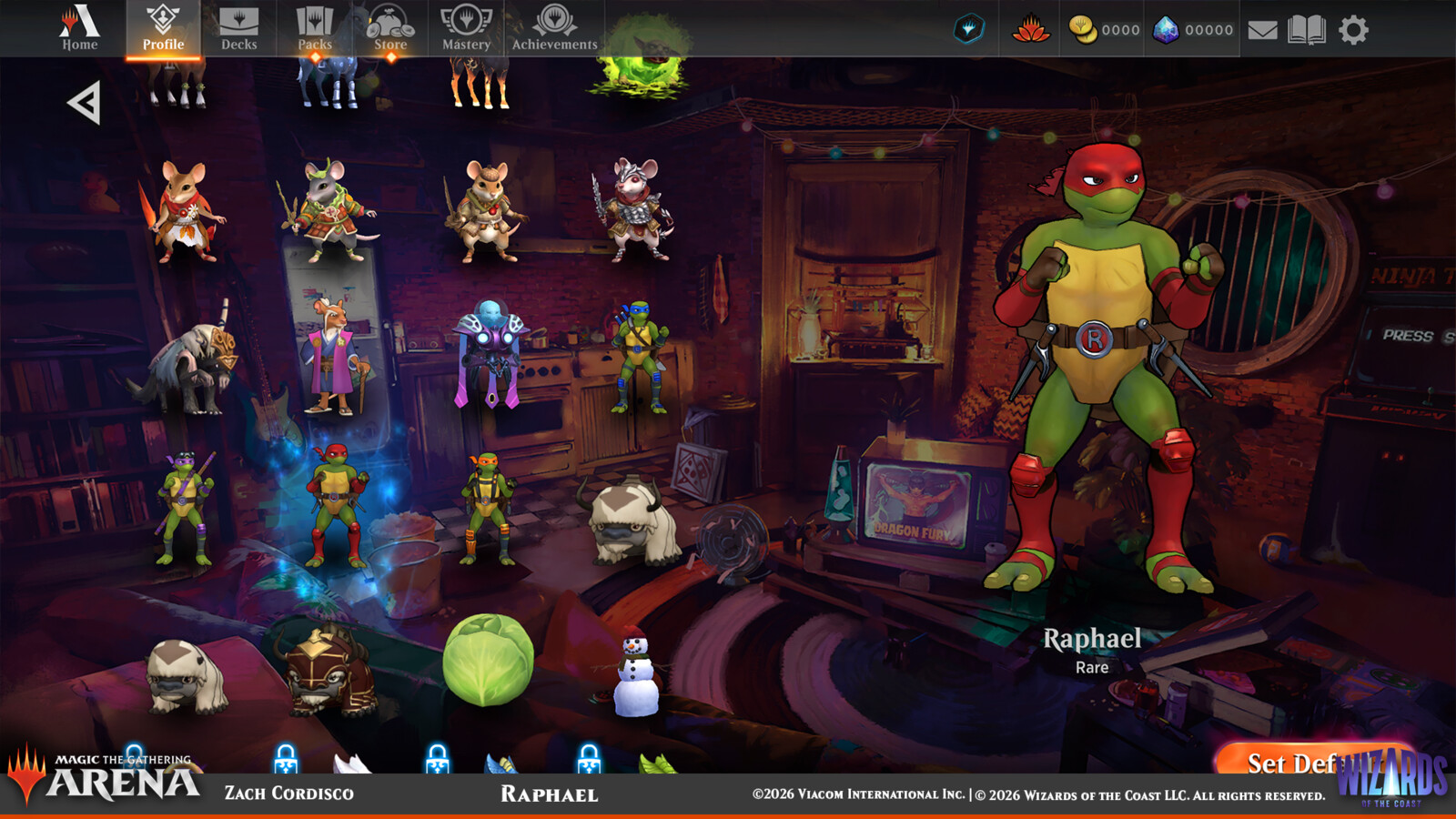 Companion Select screen