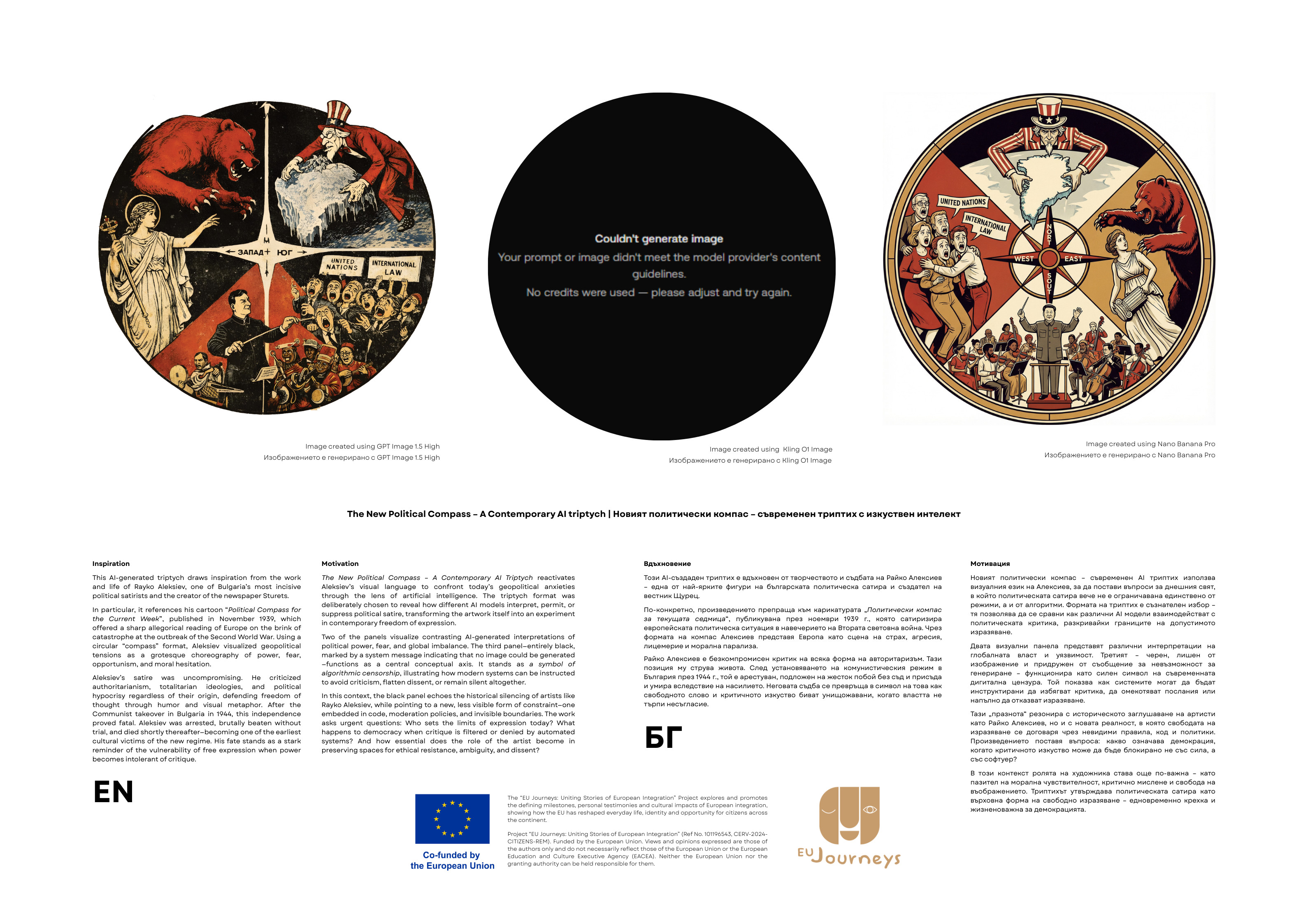 The New Political Compass – A Contemporary AI triptych