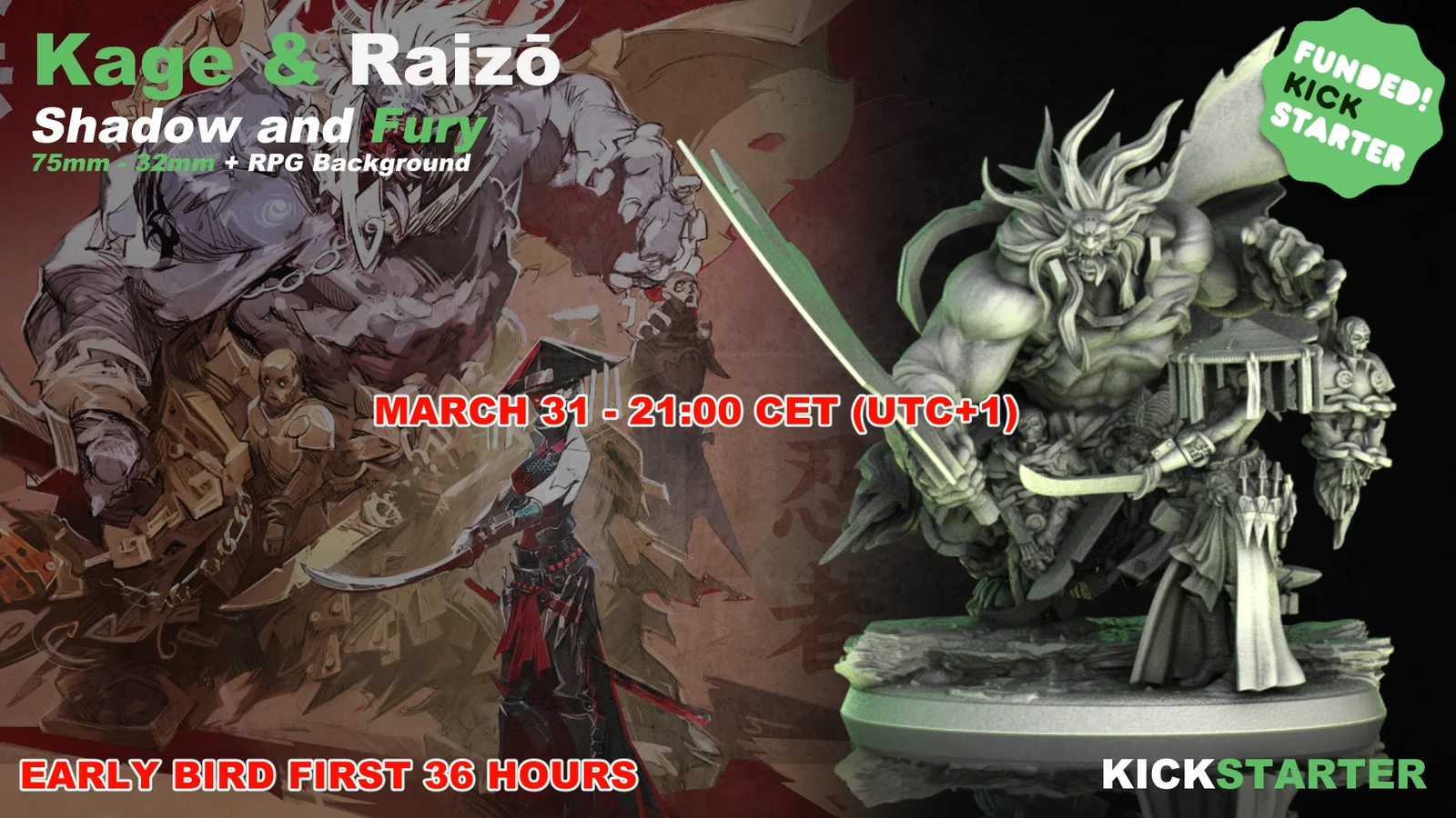 https://www.kickstarter.com/projects/claudiocasiniart/shadow-and-fury-stl-japan-creature-for-3d-print-75-32-mm