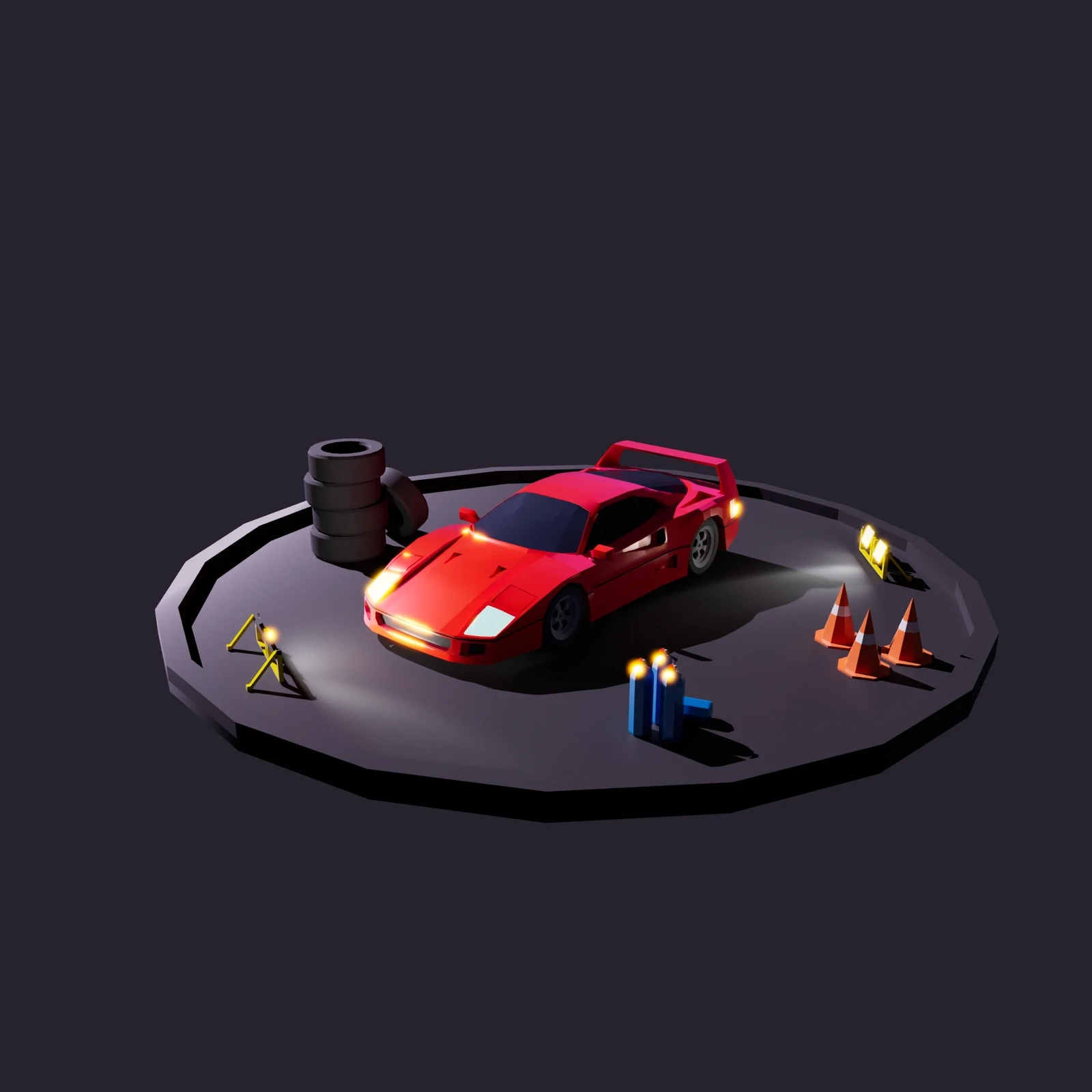 3D Car Scene 1