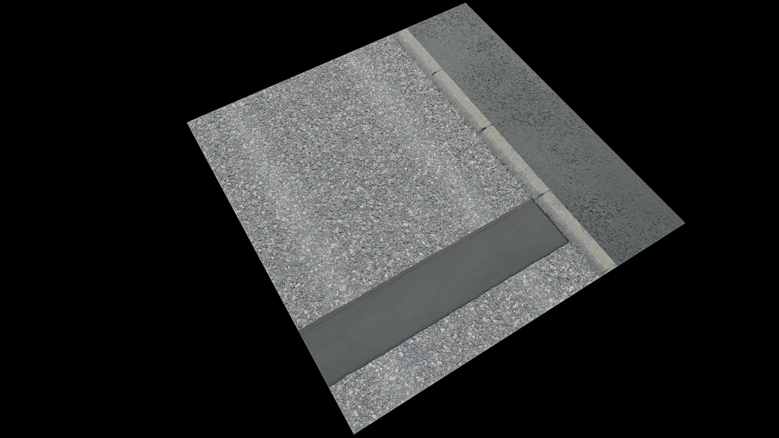 Asphalt with Pavement, patch and car tracks