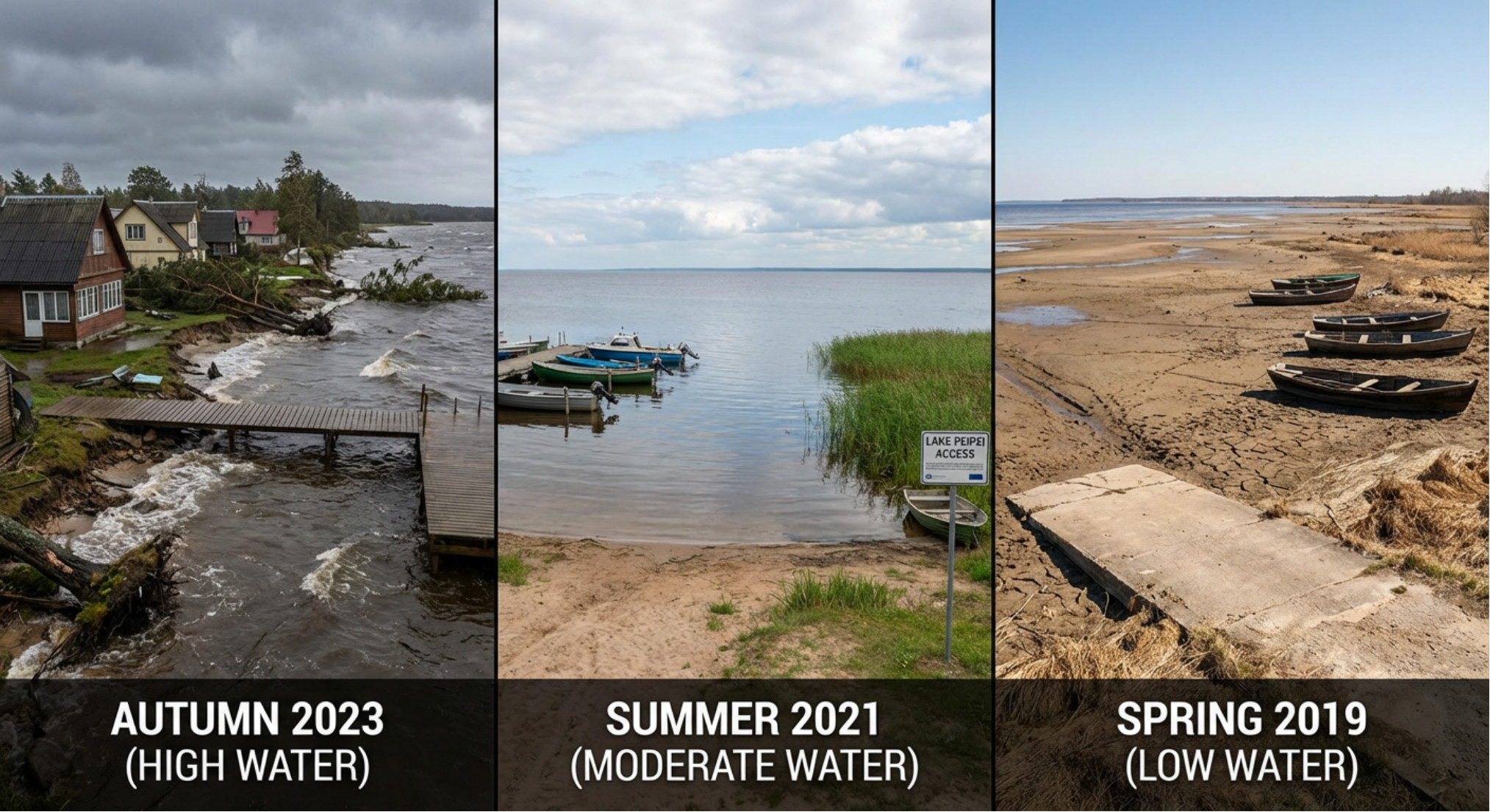 Peipsi Veetaseme Kõikumine | Peipsi Water Level Fluctuation