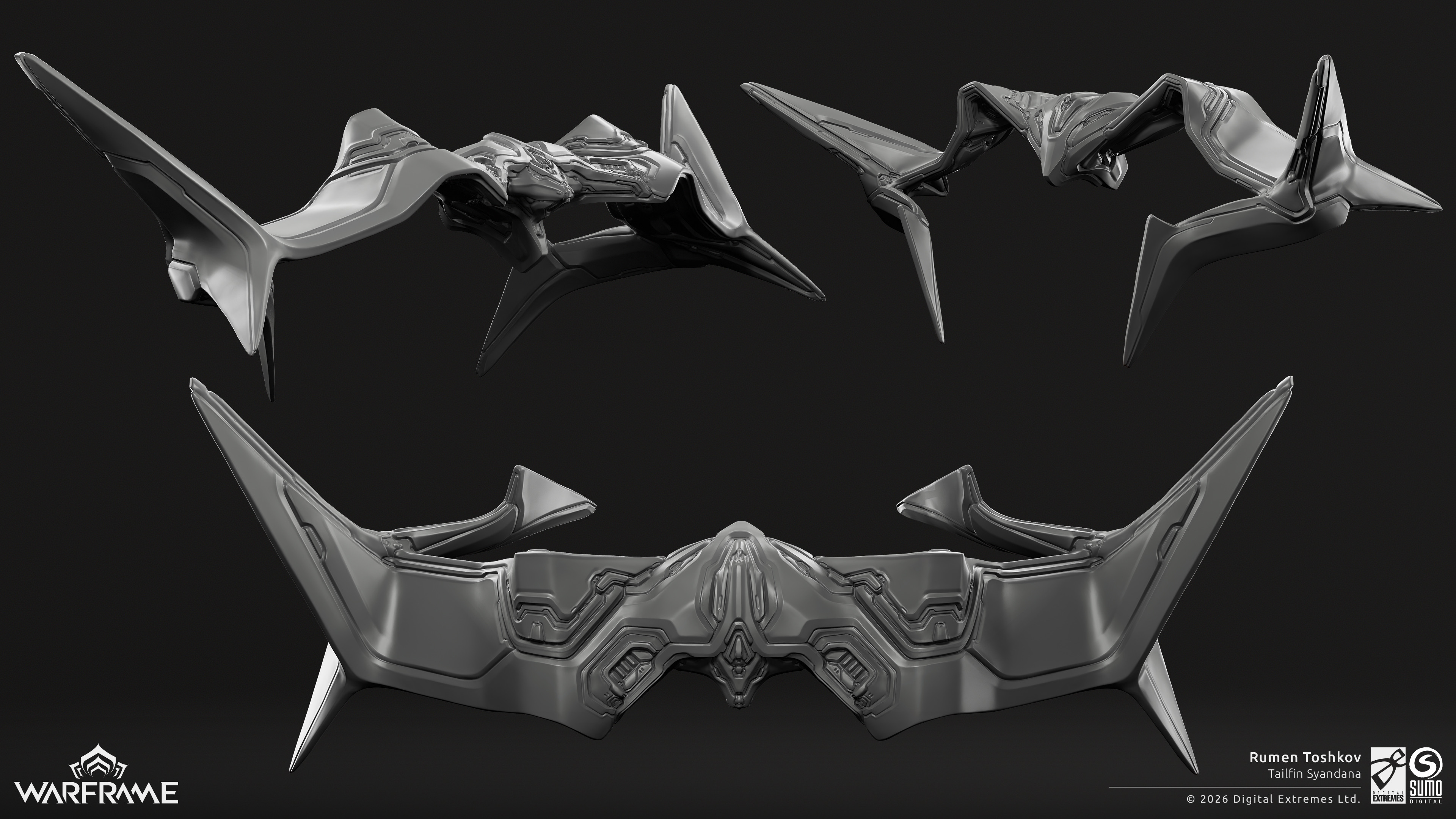 Tailfin Syandana Highpoly, handsculpted in ZBrush