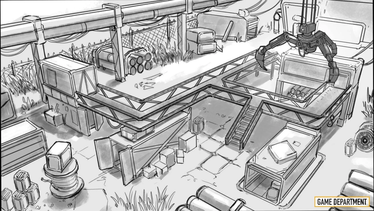 The layout changed significantly but this was the initial layout idea, the catwalk retained it's initial idea.