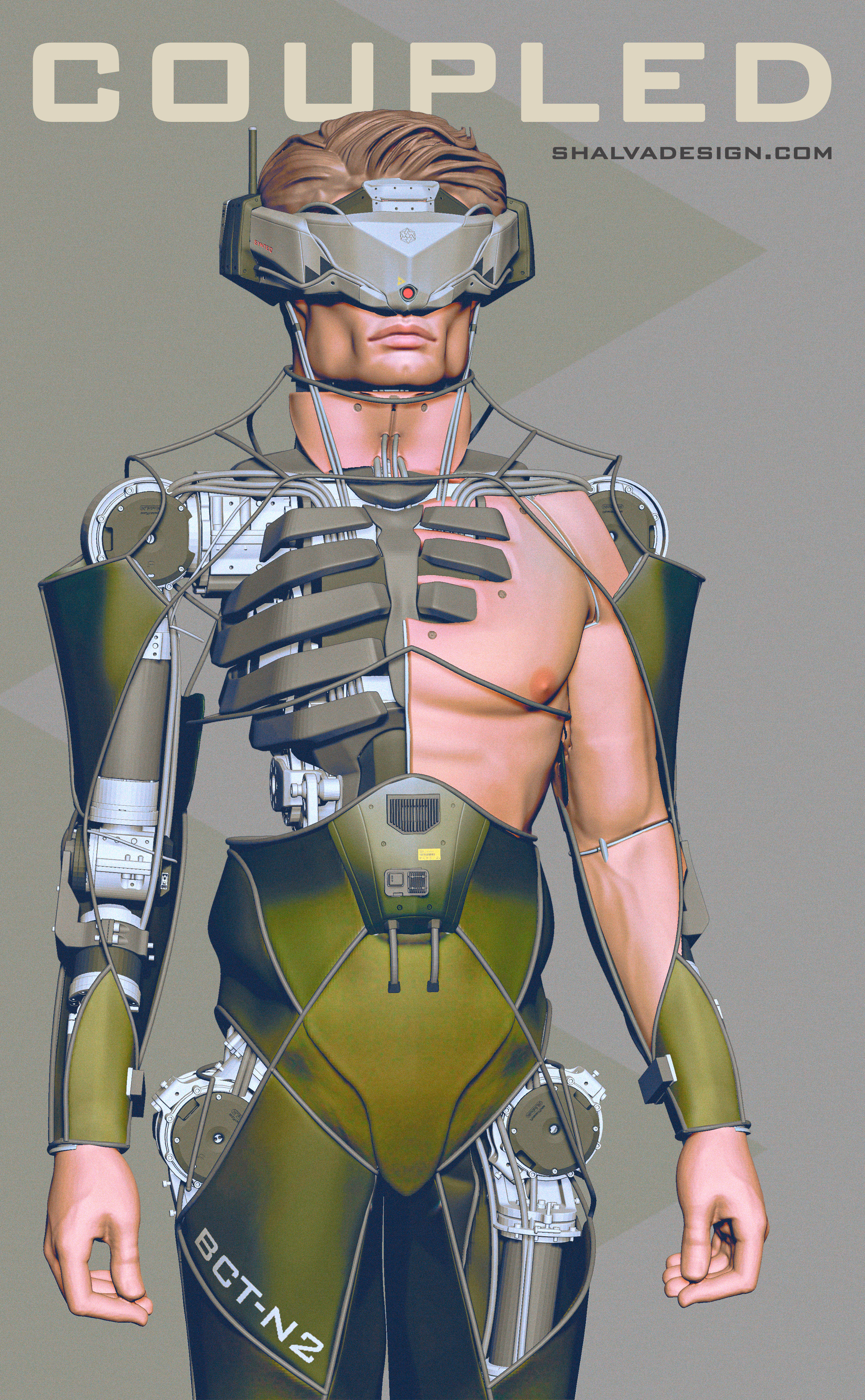 Exoskeleton, structural skin and endoskeleton integration