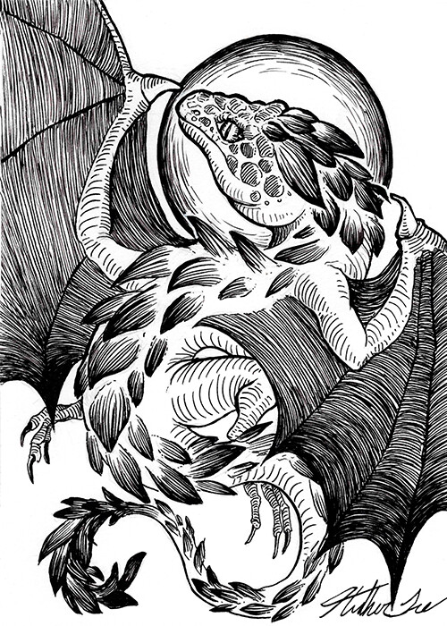 Ink Moon Dragon