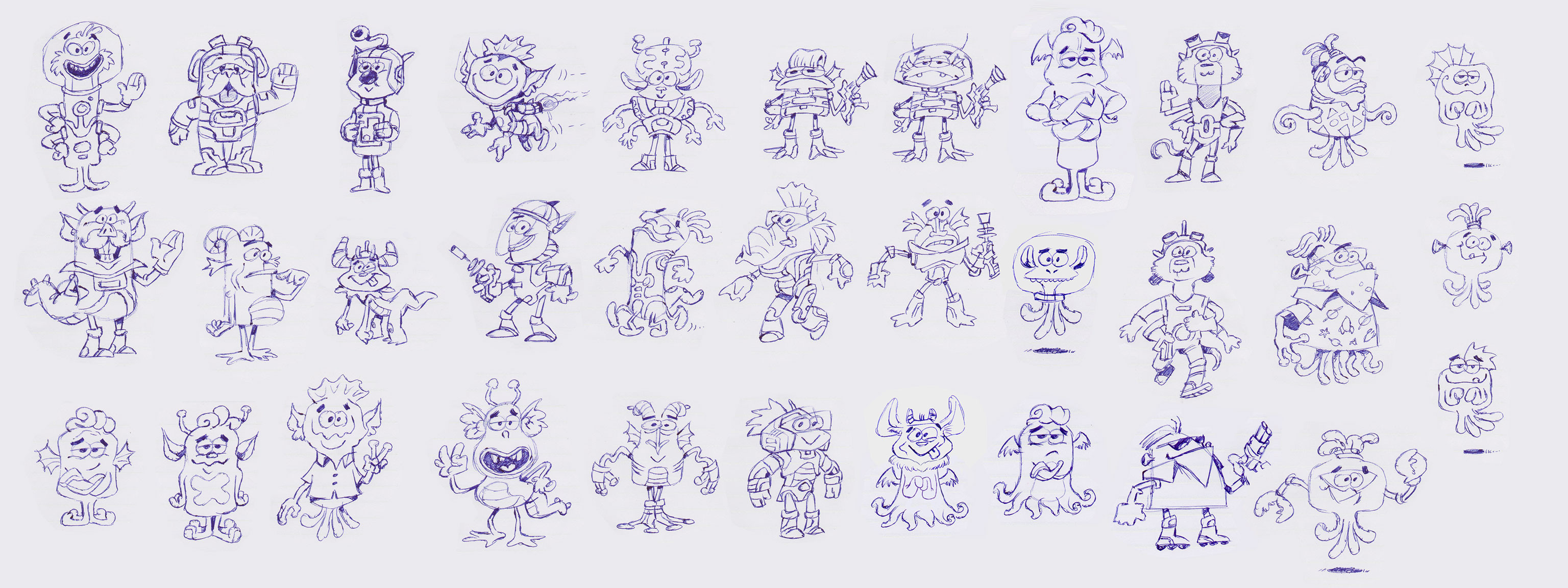 Also these were done as part of the research to find the chracters.