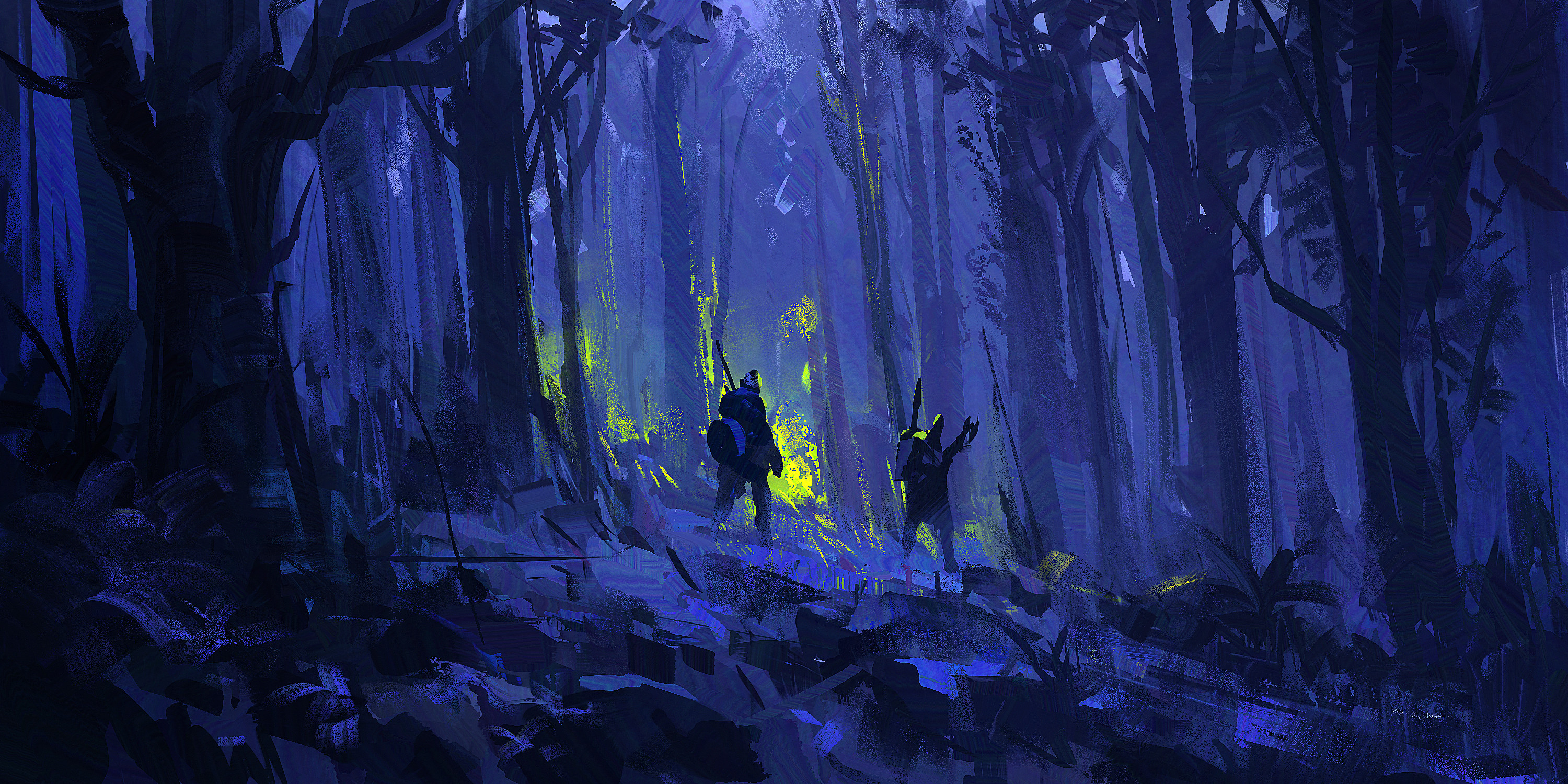 INDIGO &amp; ACID GREEN