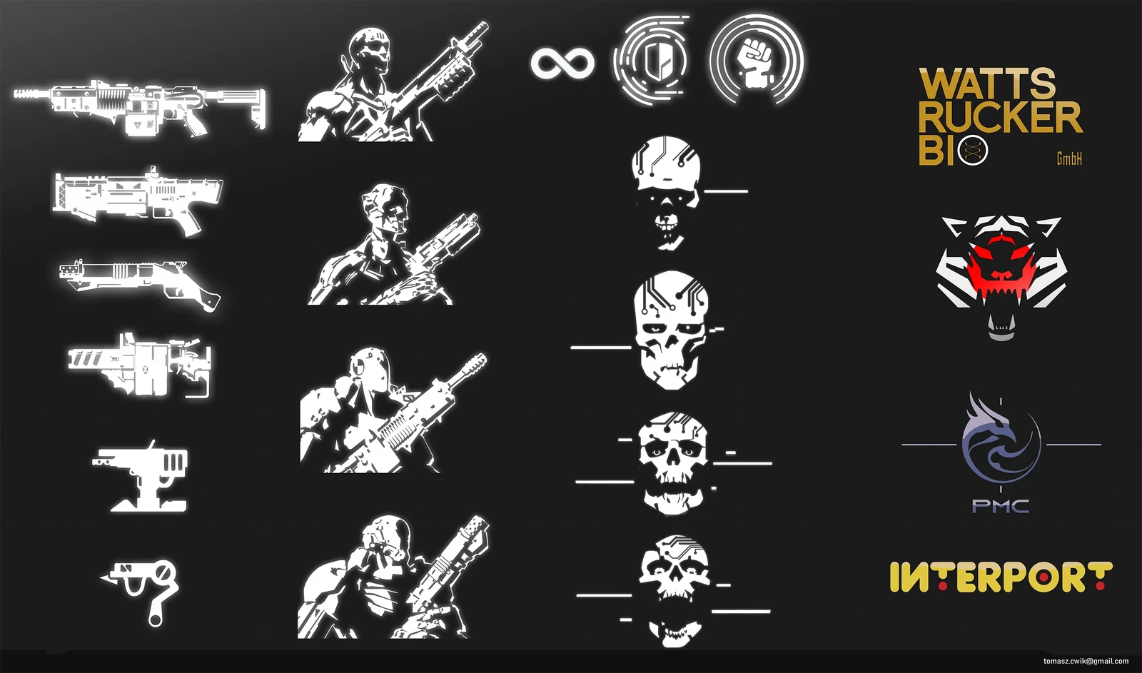 2d vector based icons with Photoshop effects