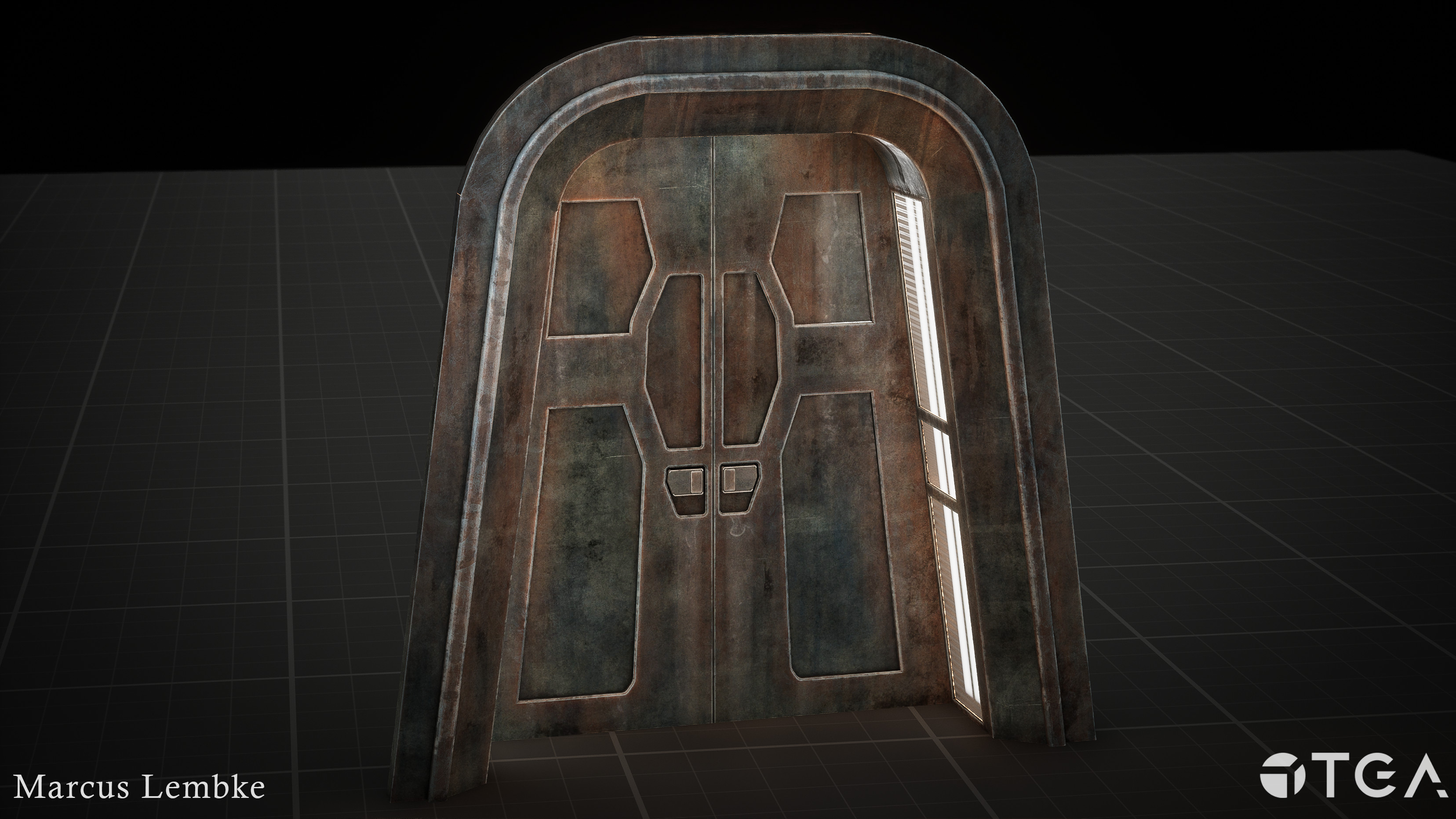 Showcase - Door (Lights used bump offset to give them depth)