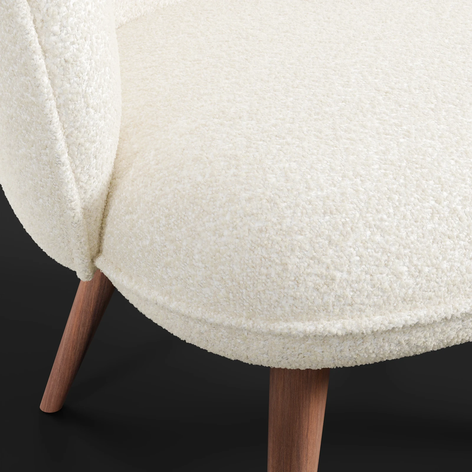 Boucle chair closeup