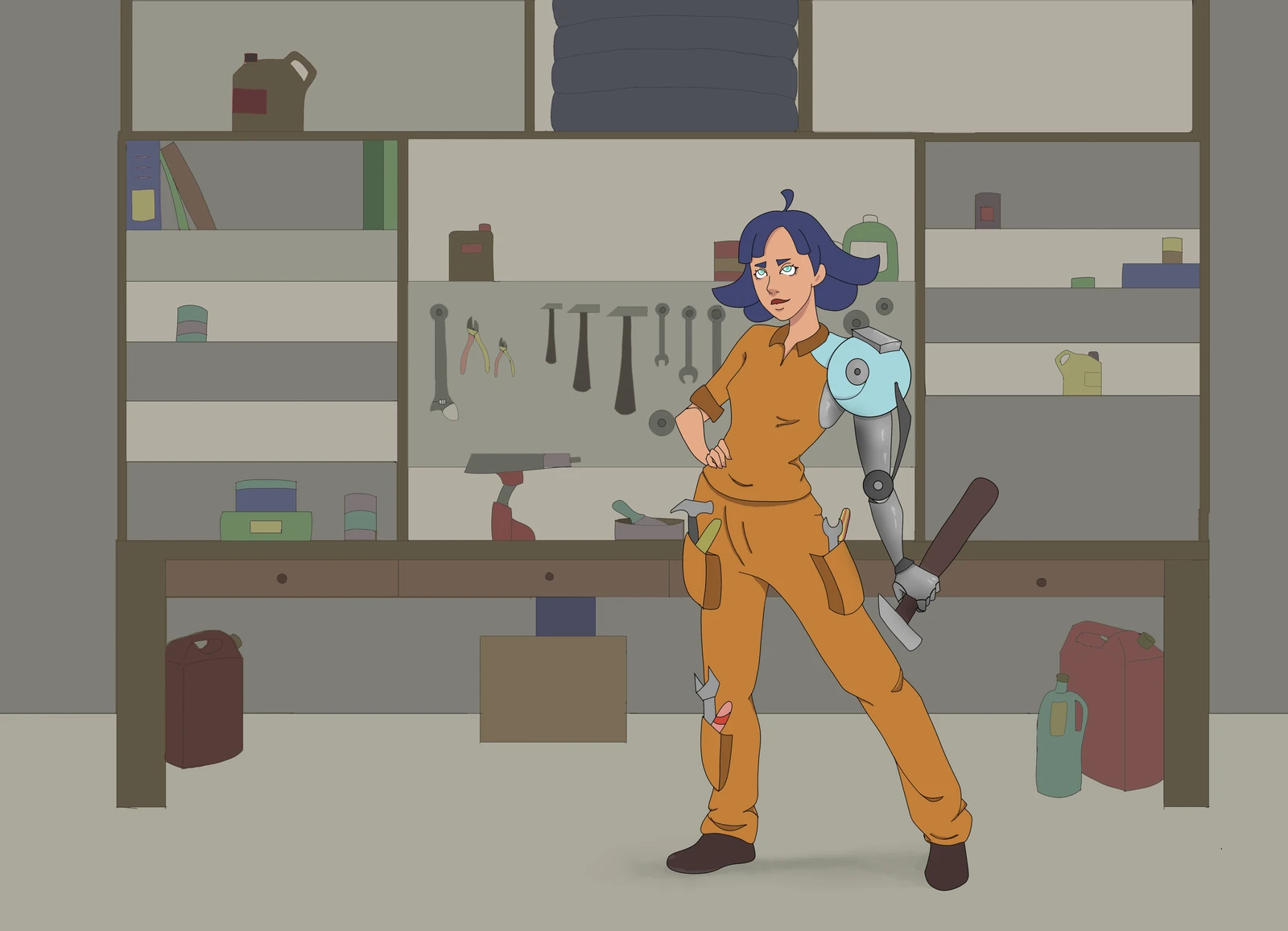 Future Mechanic Girl by student Radwa Sakr