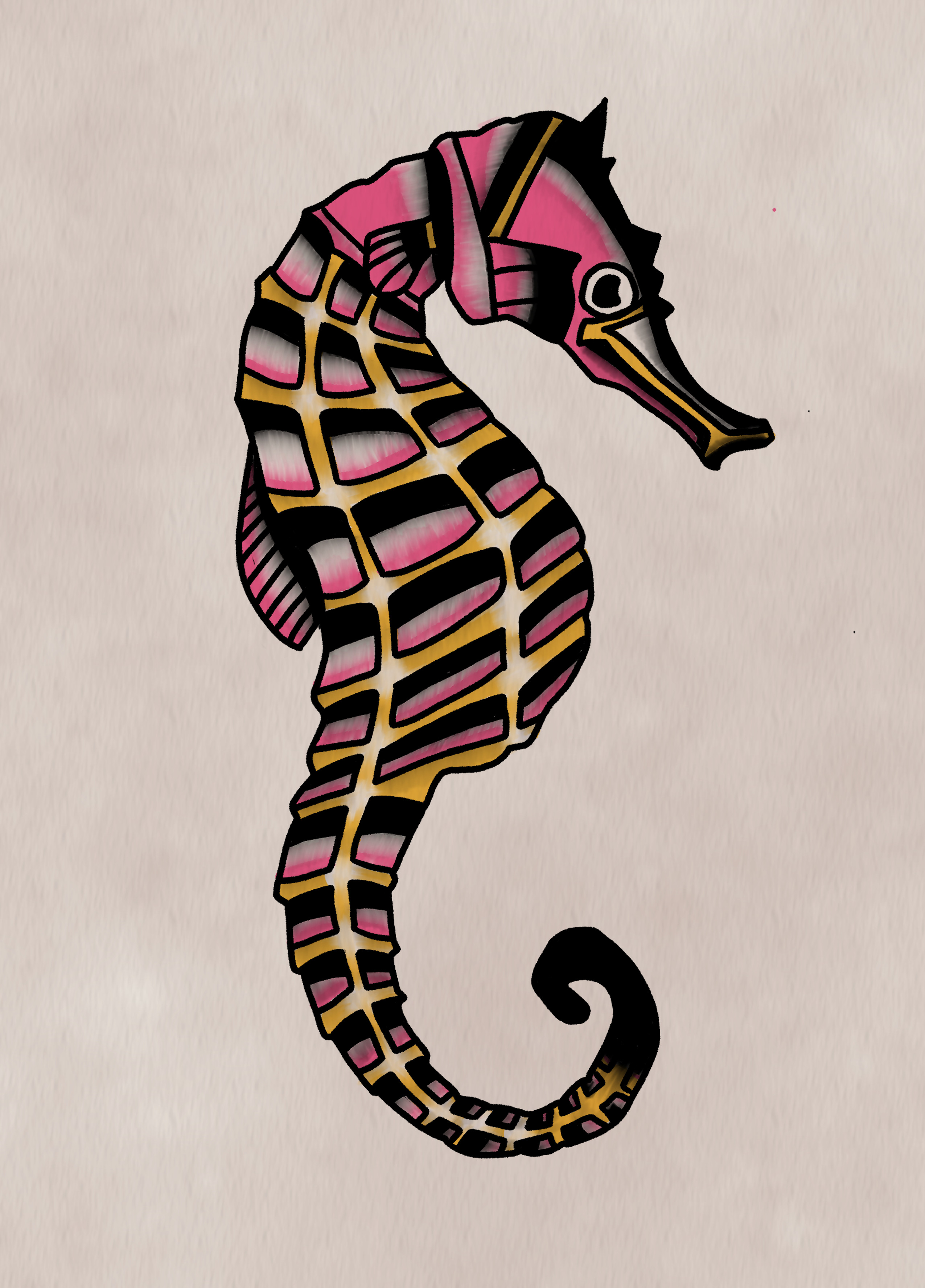 Seahorse Trad Tat Design