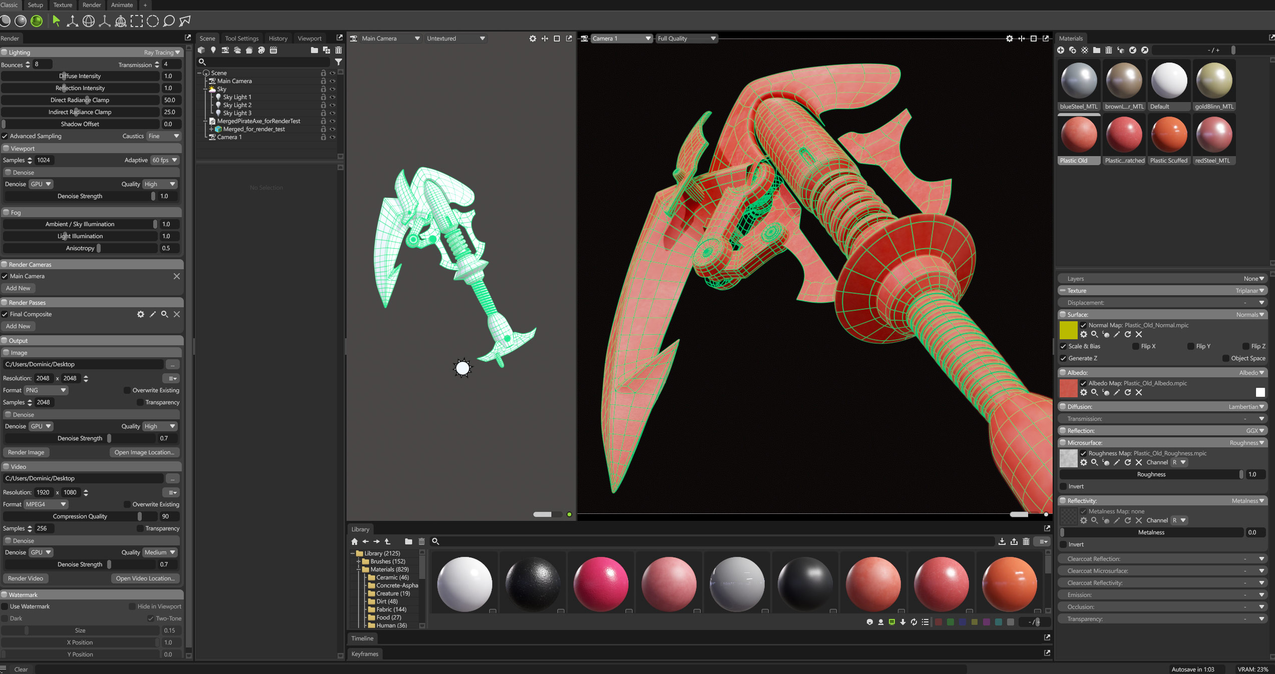 Taking the work into Toolbag early.