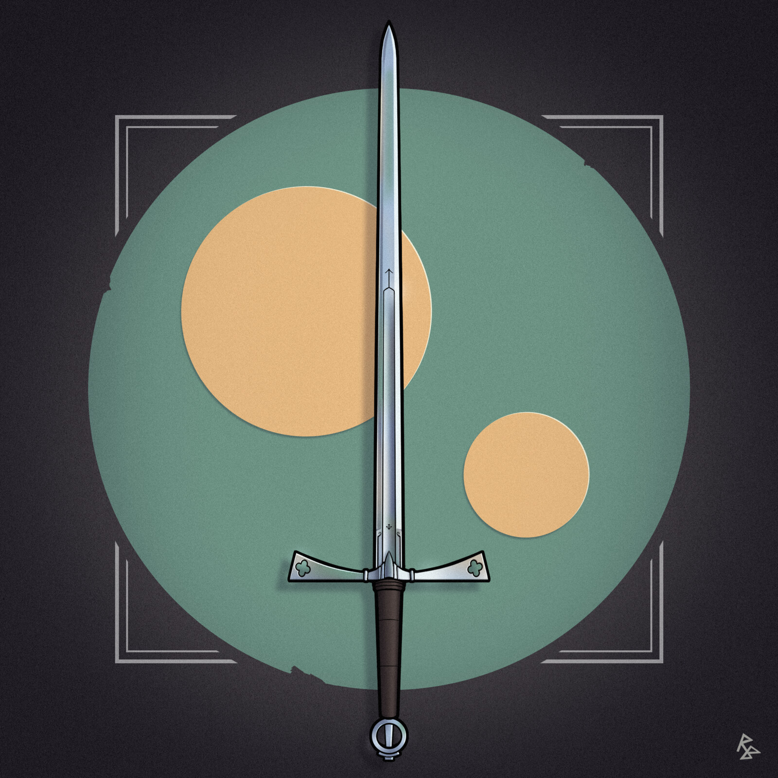 Adhar Bàn - Gaelic Gallowglass Longsword