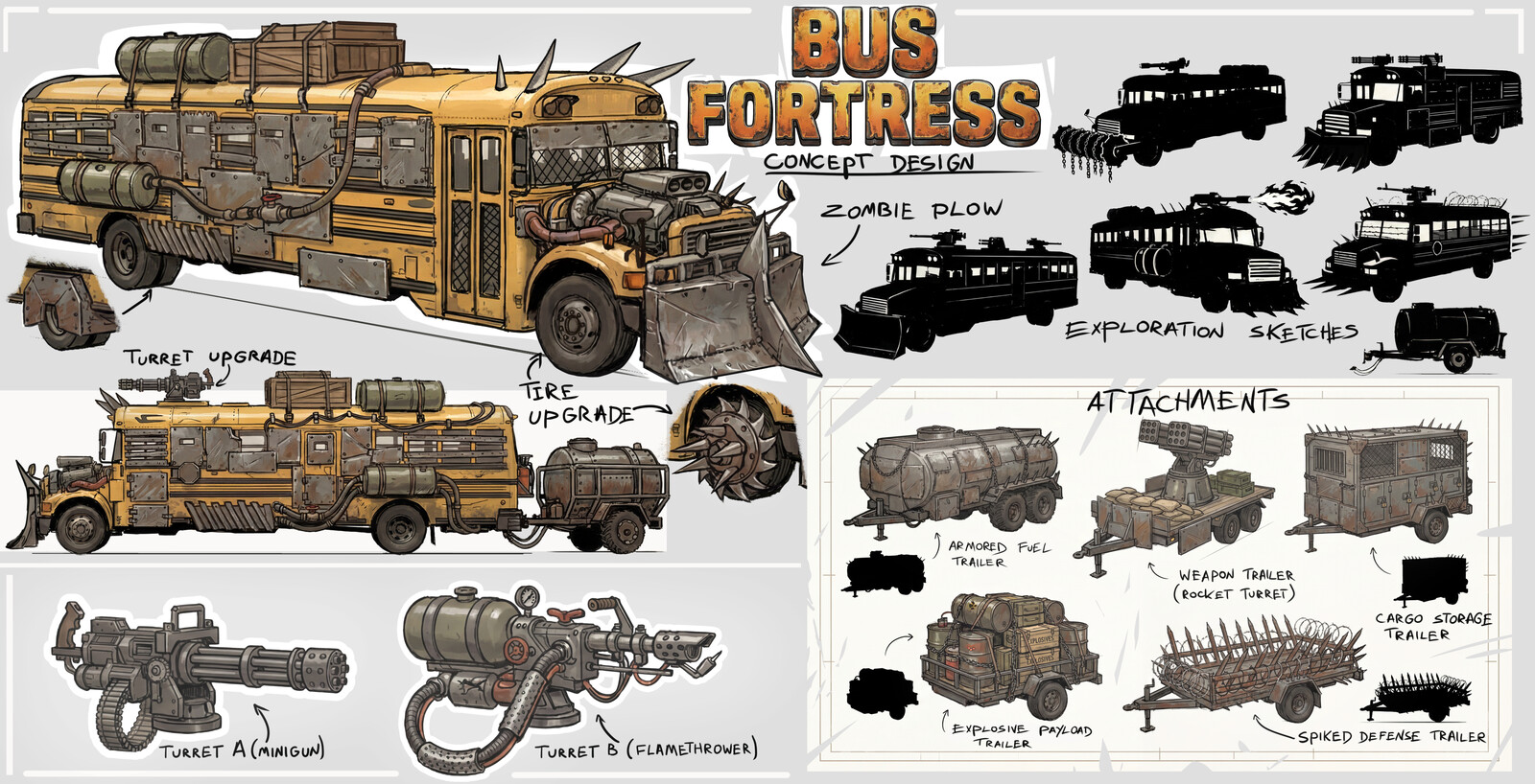 Bus Fortress – Vehicle &amp; Upgrade System Concept