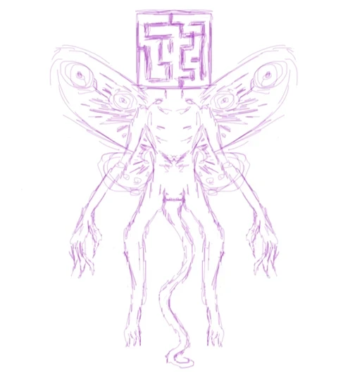 Originally I considered giving it eyes on its wings, but it looked a little cluttered in the final model.