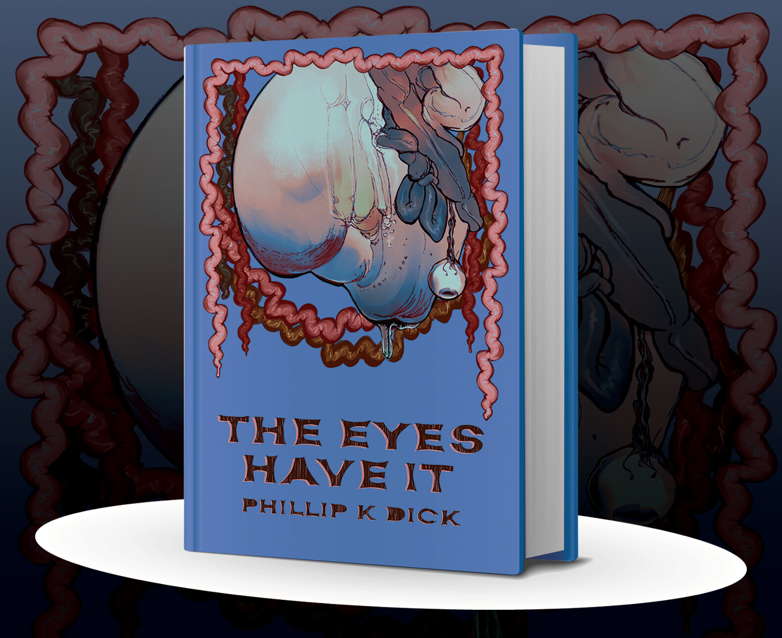 "The Eyes Have It" mock book cover