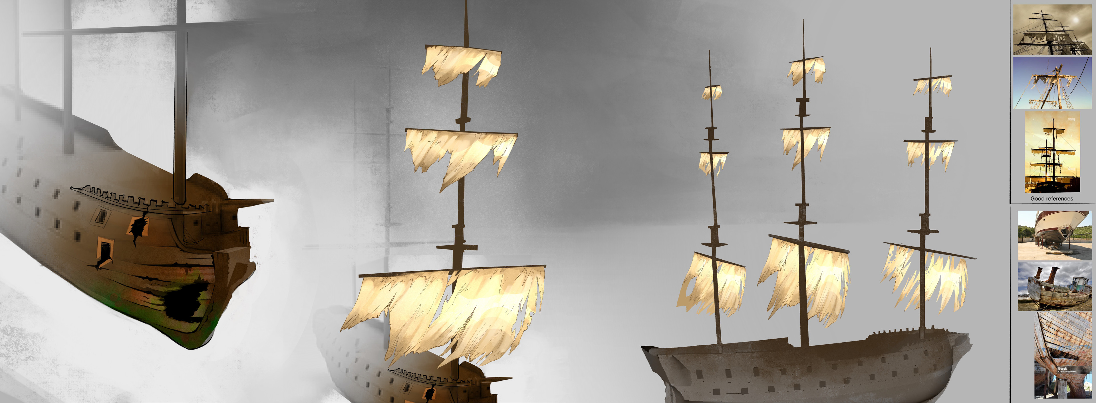 Painted over 3D model by Andrew Dean: https://www.artstation.com/andrewdean